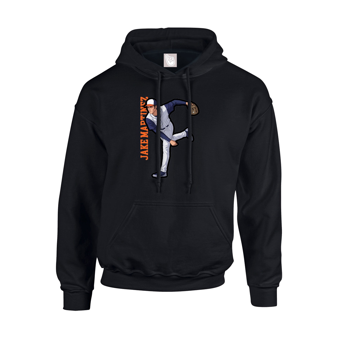 Hoodie — Name Vertical in Black