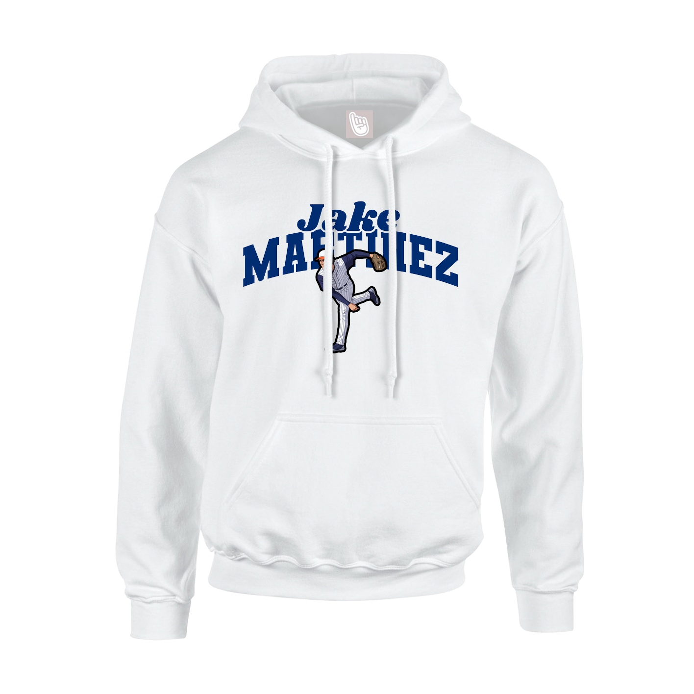 Youth Hoodie — Signature Arch in White