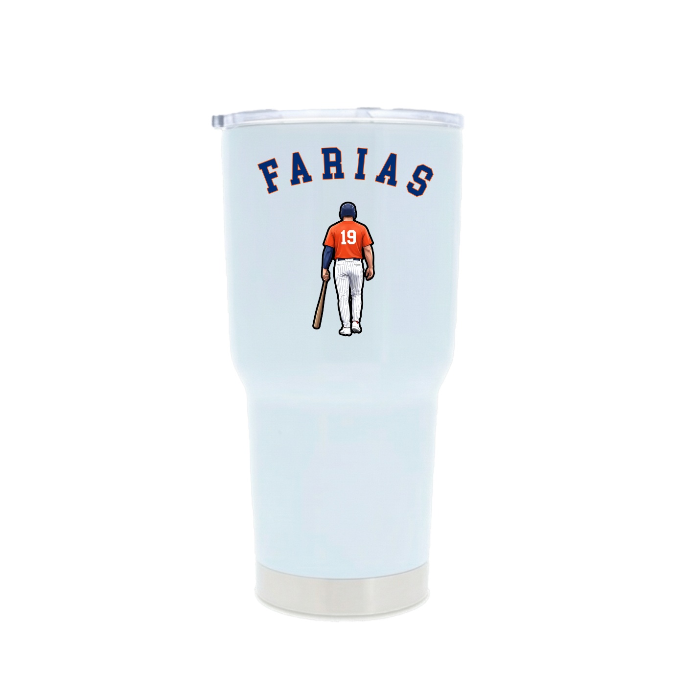 30oz Stainless Steel Tumbler — Shirsey Arch in White