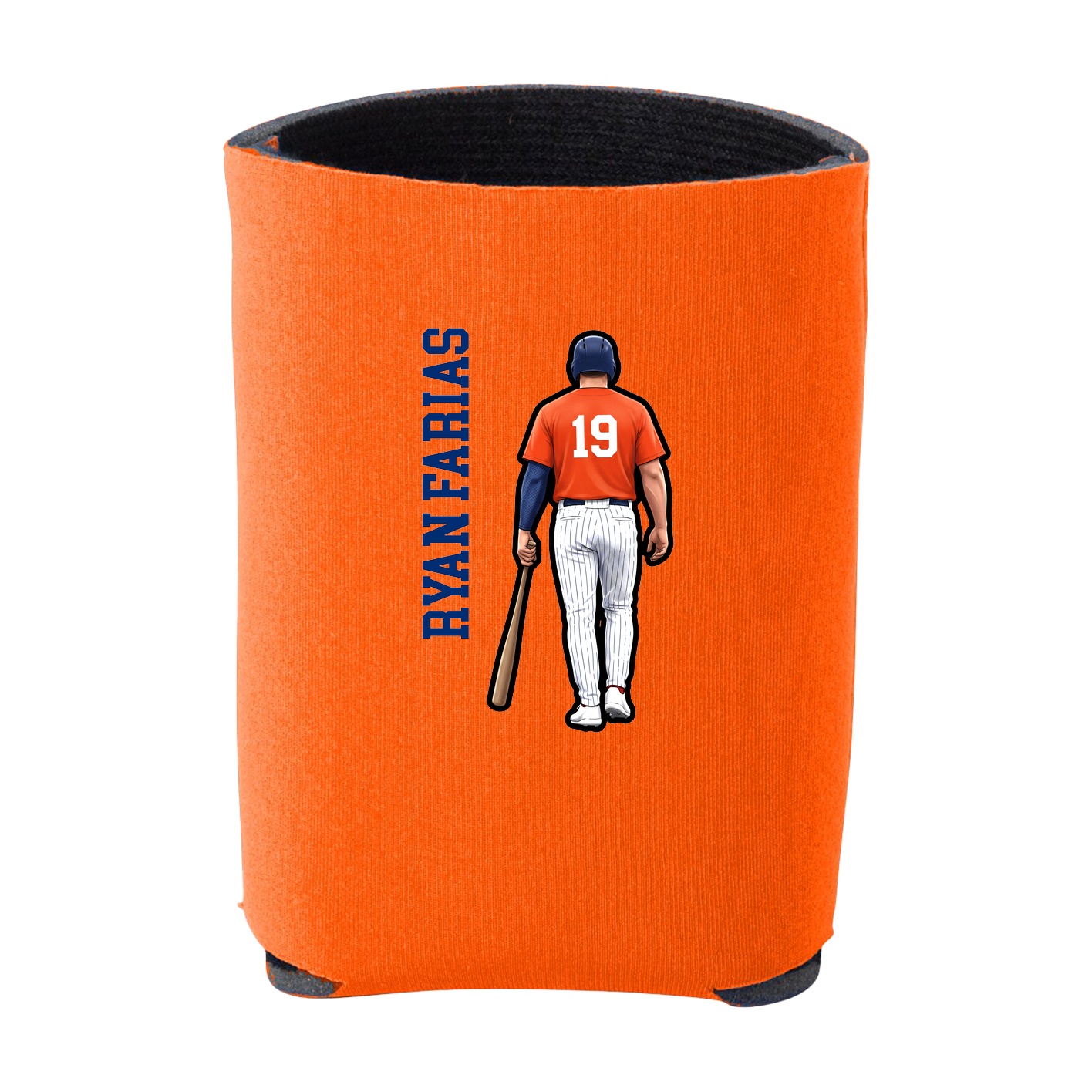 Can Holder — Name Vertical in Orange