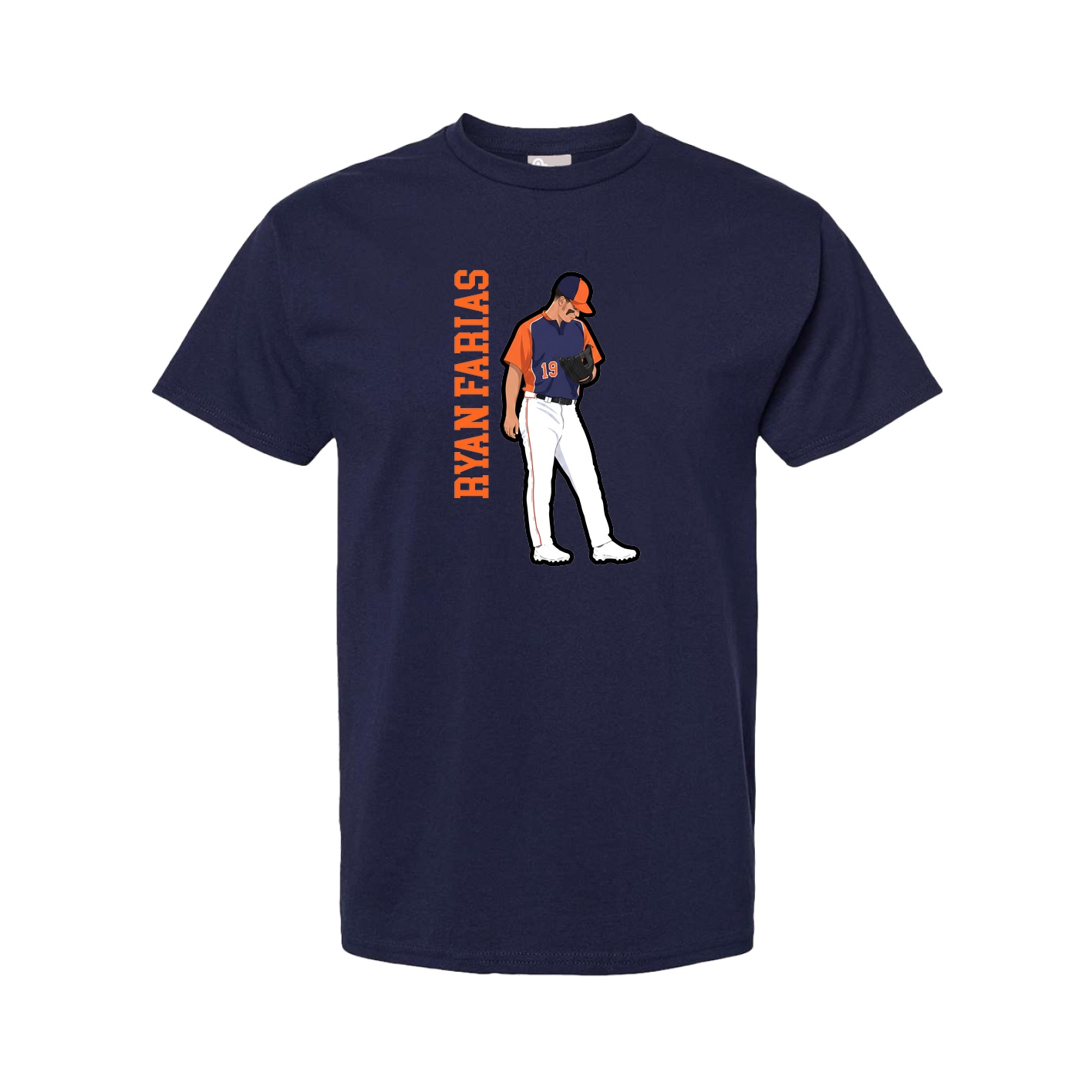 Tee — Name Vertical in Navy