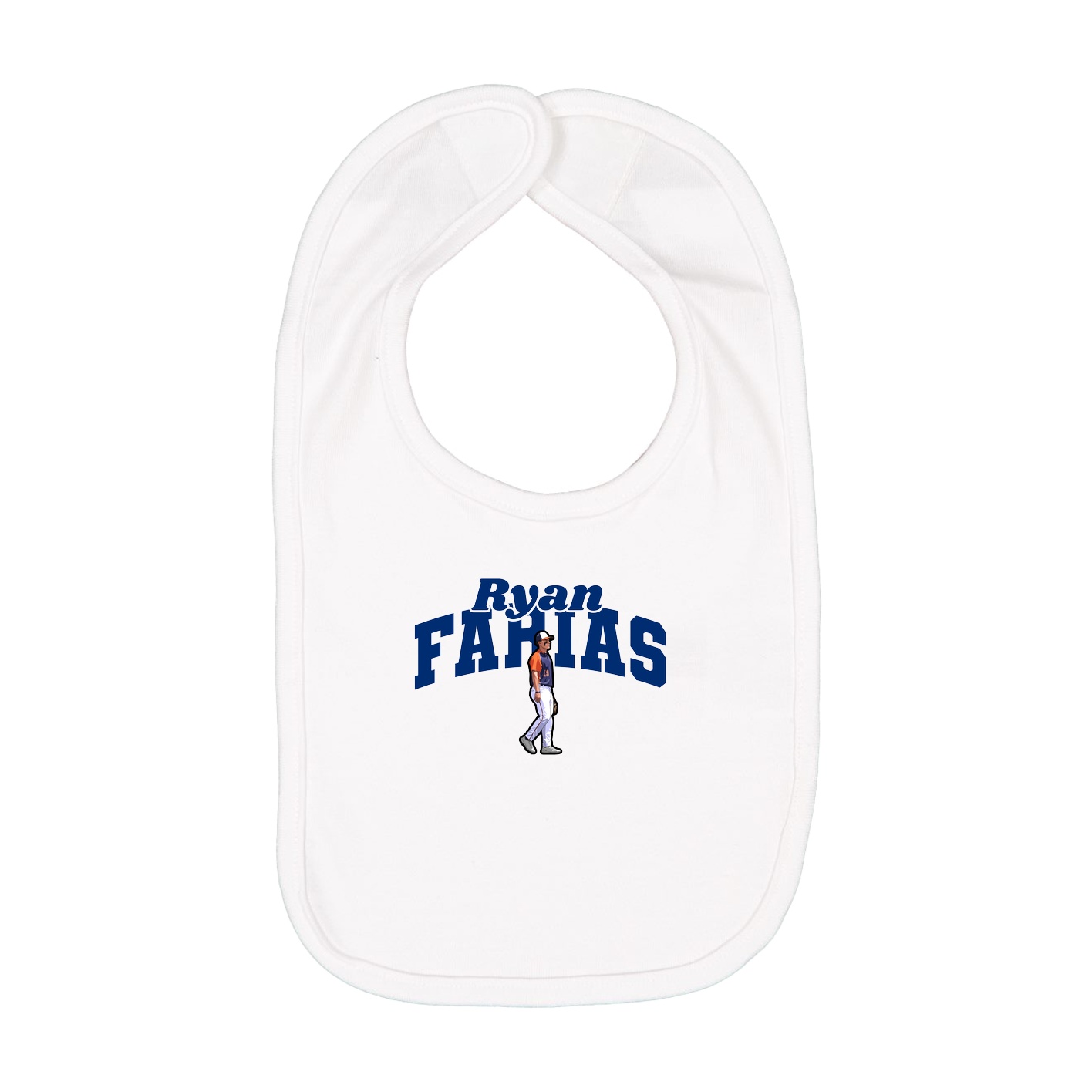 Infant Bib — Signature Arch in White