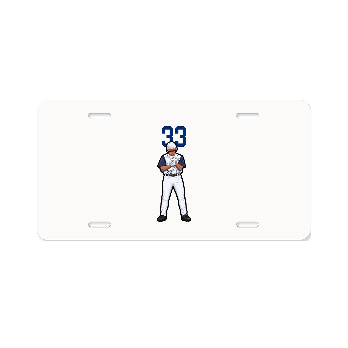 License Plate — Number Top in Classic