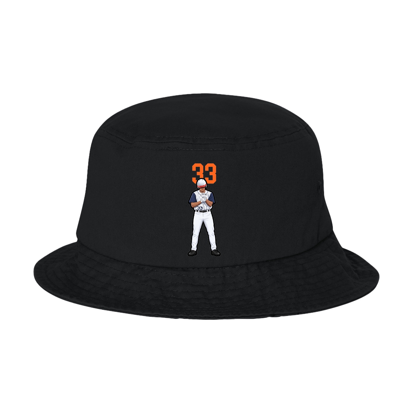 Bucket Cap — Number Top in Black