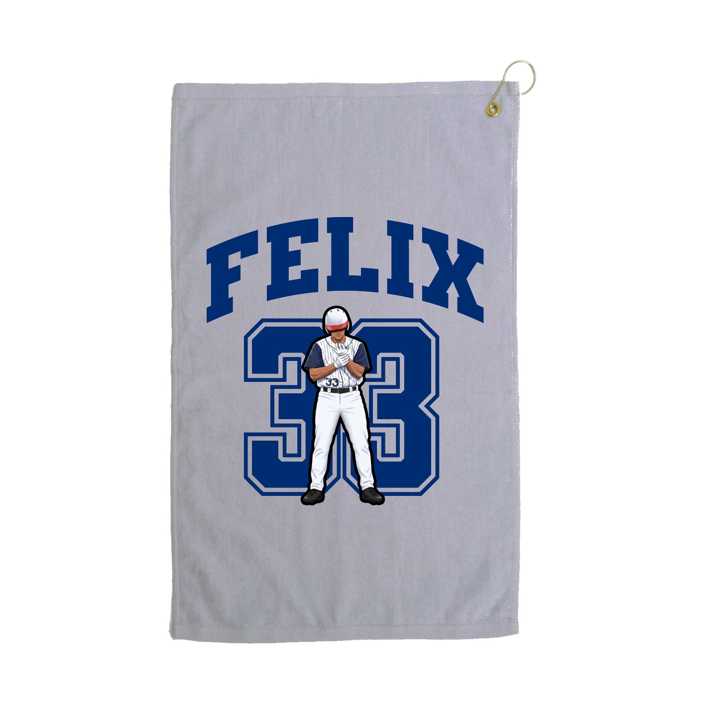 Golf Towel — Number in Grey