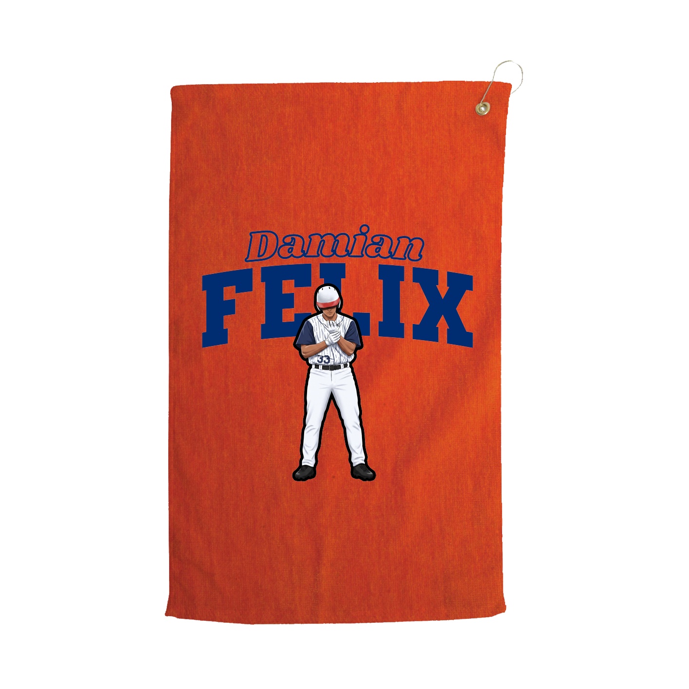 Golf Towel — Name Arch in Orange