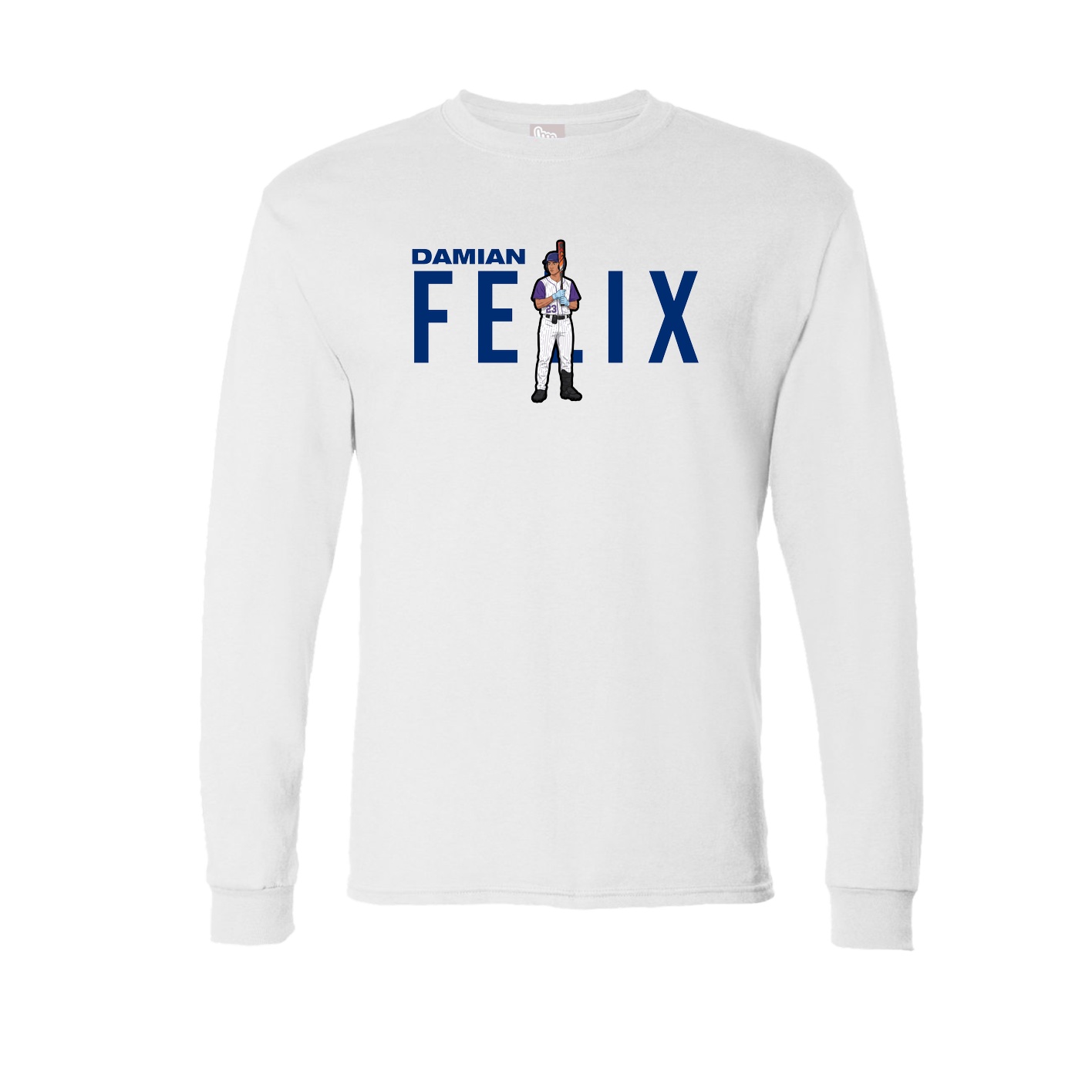 Long Sleeve Tee — Player Name in White