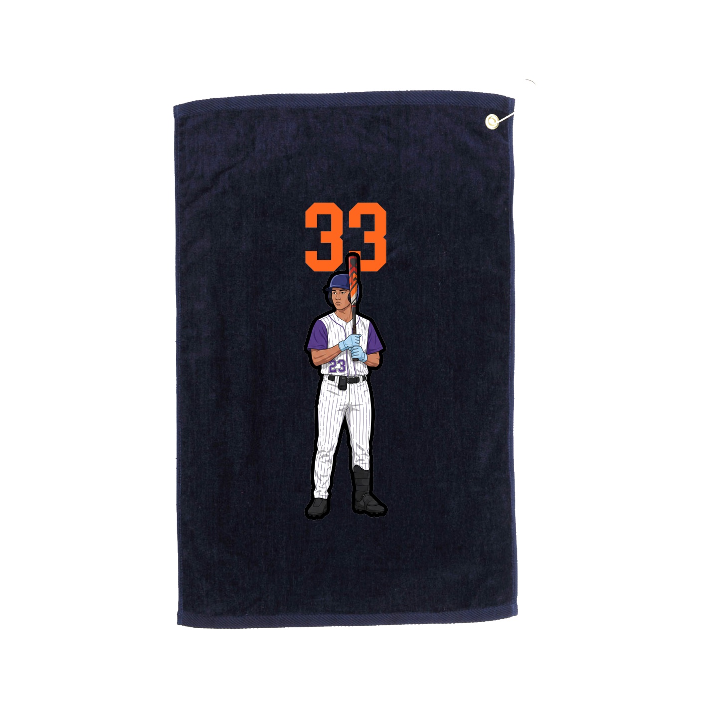 Golf Towel — Number Top in Navy