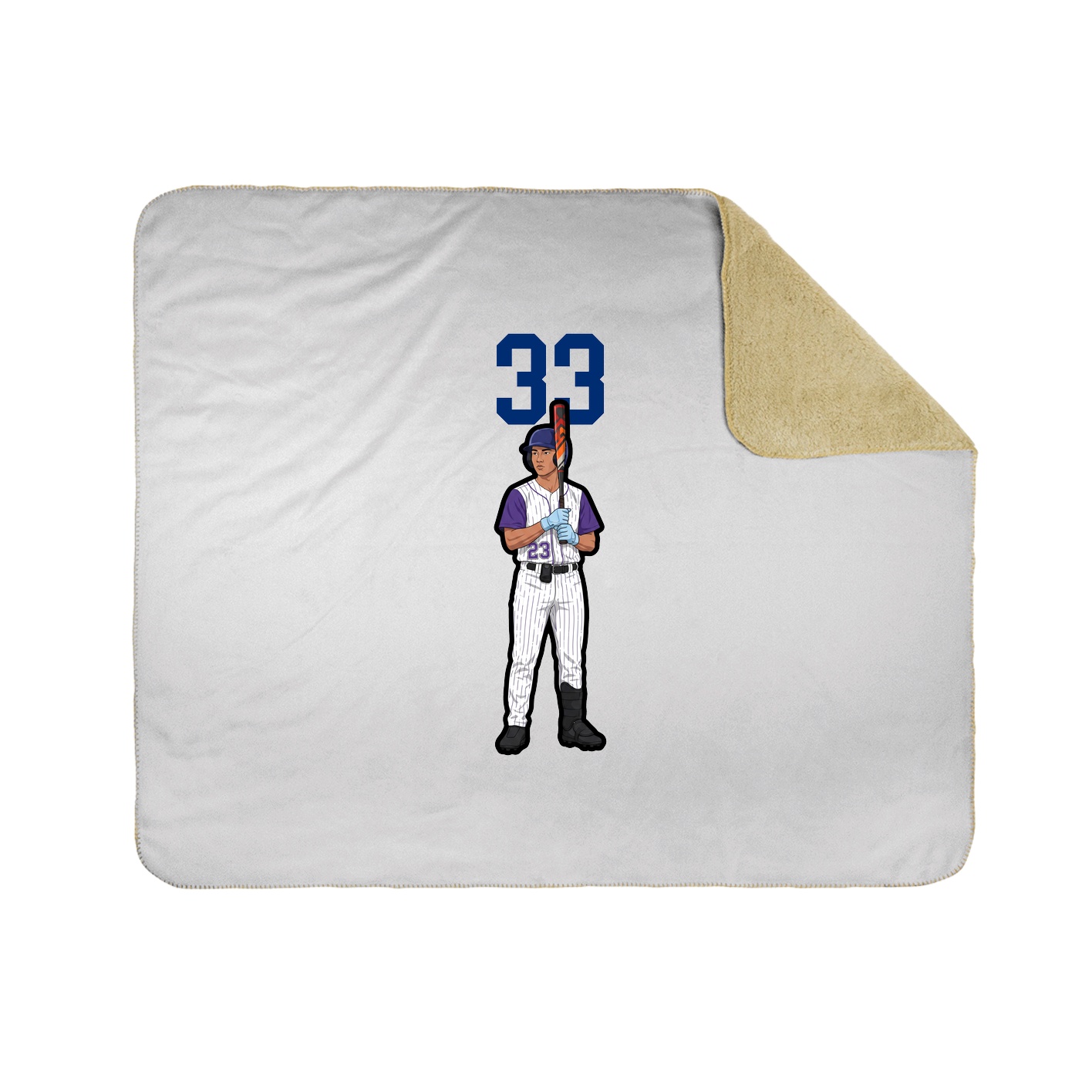 Throw Blanket — Number Top in White
