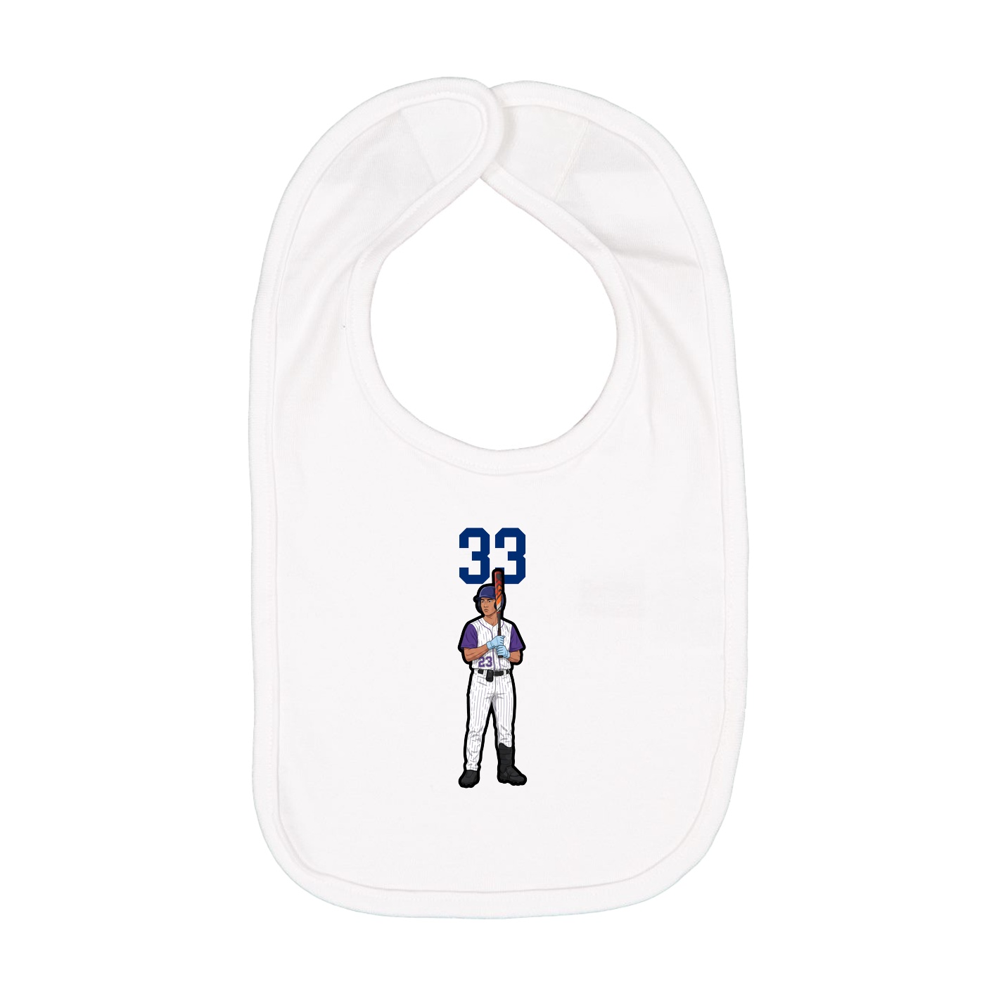 Infant Bib — Number Top in White