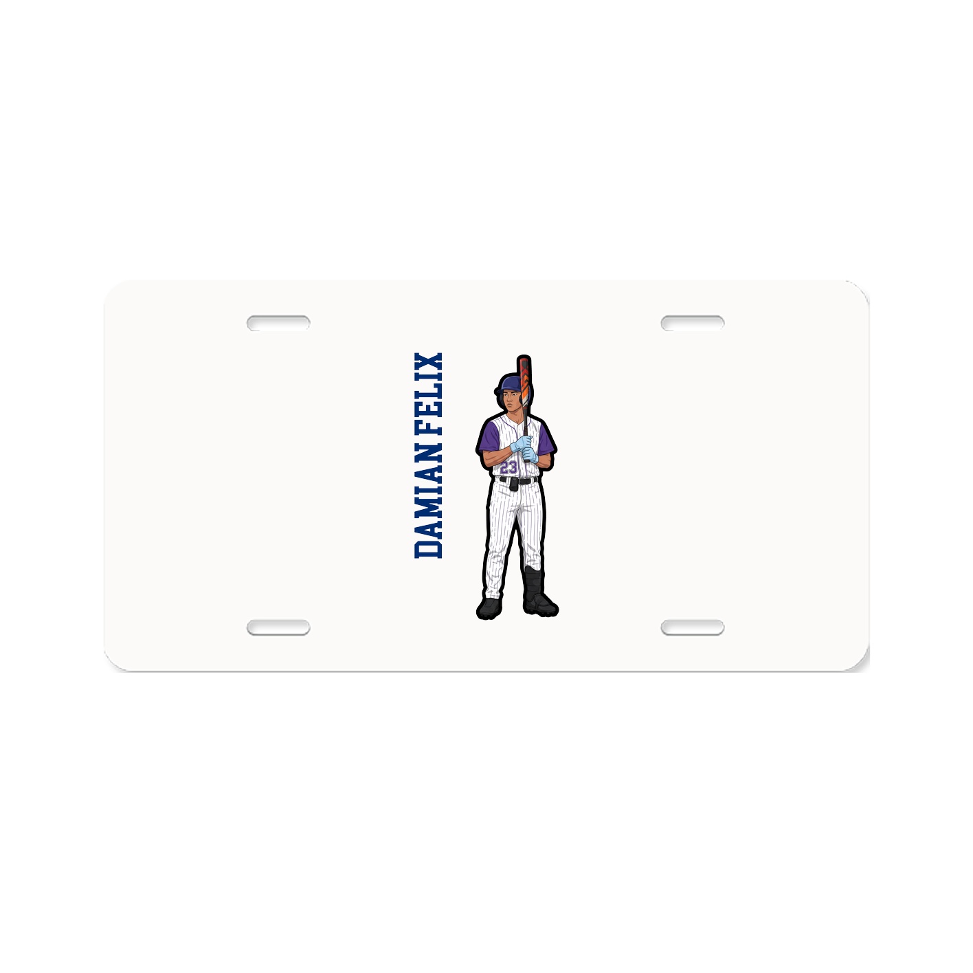 License Plate — Name Vertical in Classic