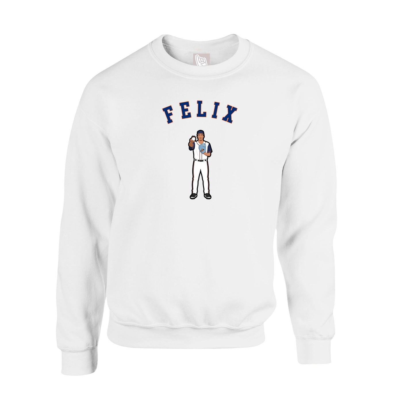 Fleece Crew — Shirsey Arch in White