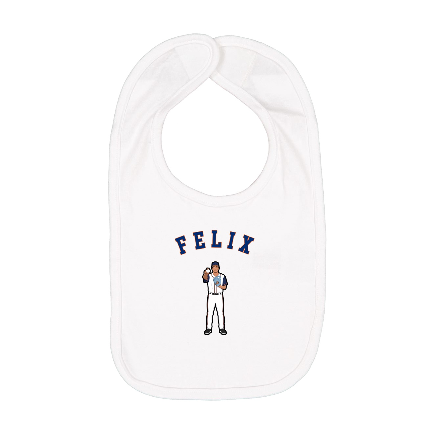 Infant Bib — Shirsey Arch in White