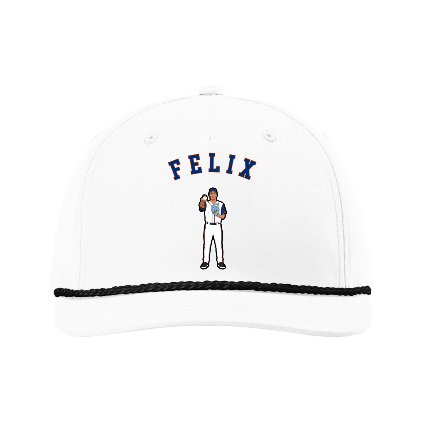 Five-Panel Classic Rope Cap — Shirsey Arch in White