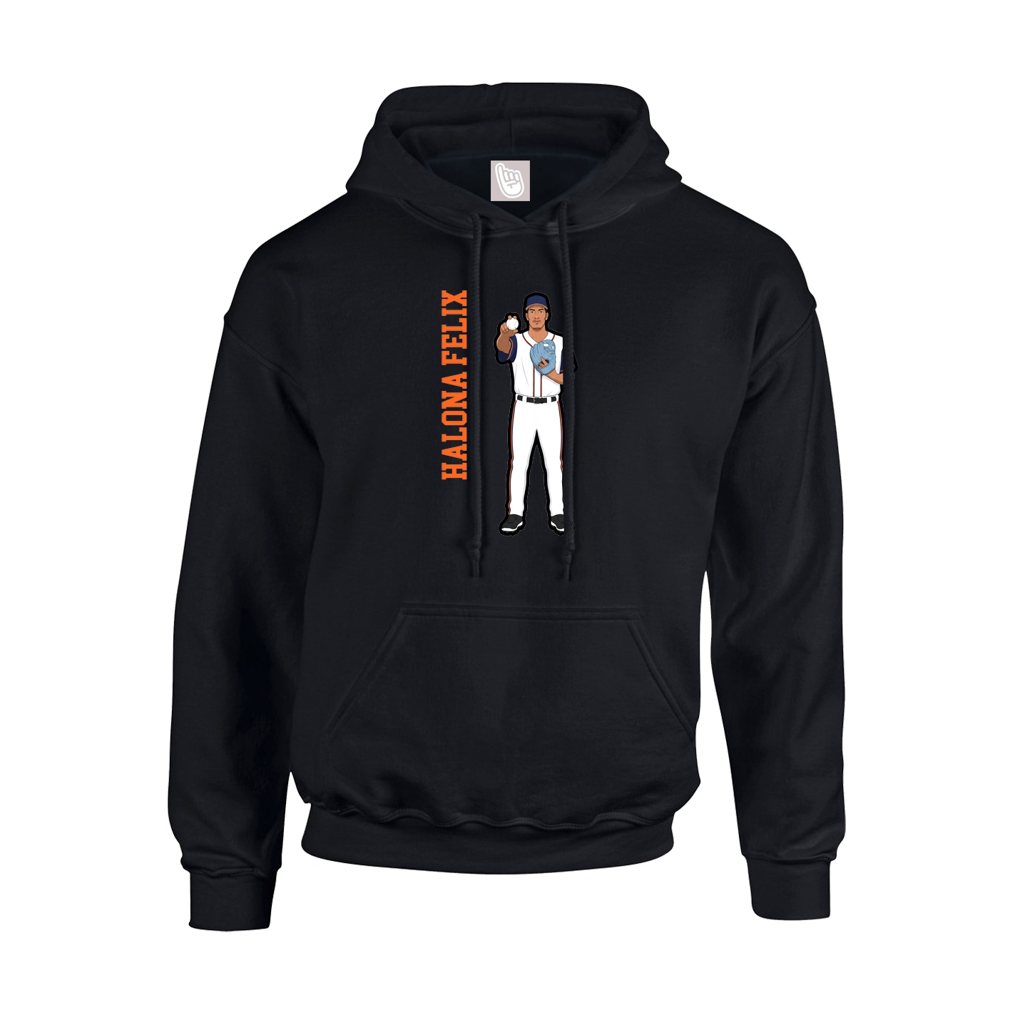 Youth Hoodie — Name Vertical in Black