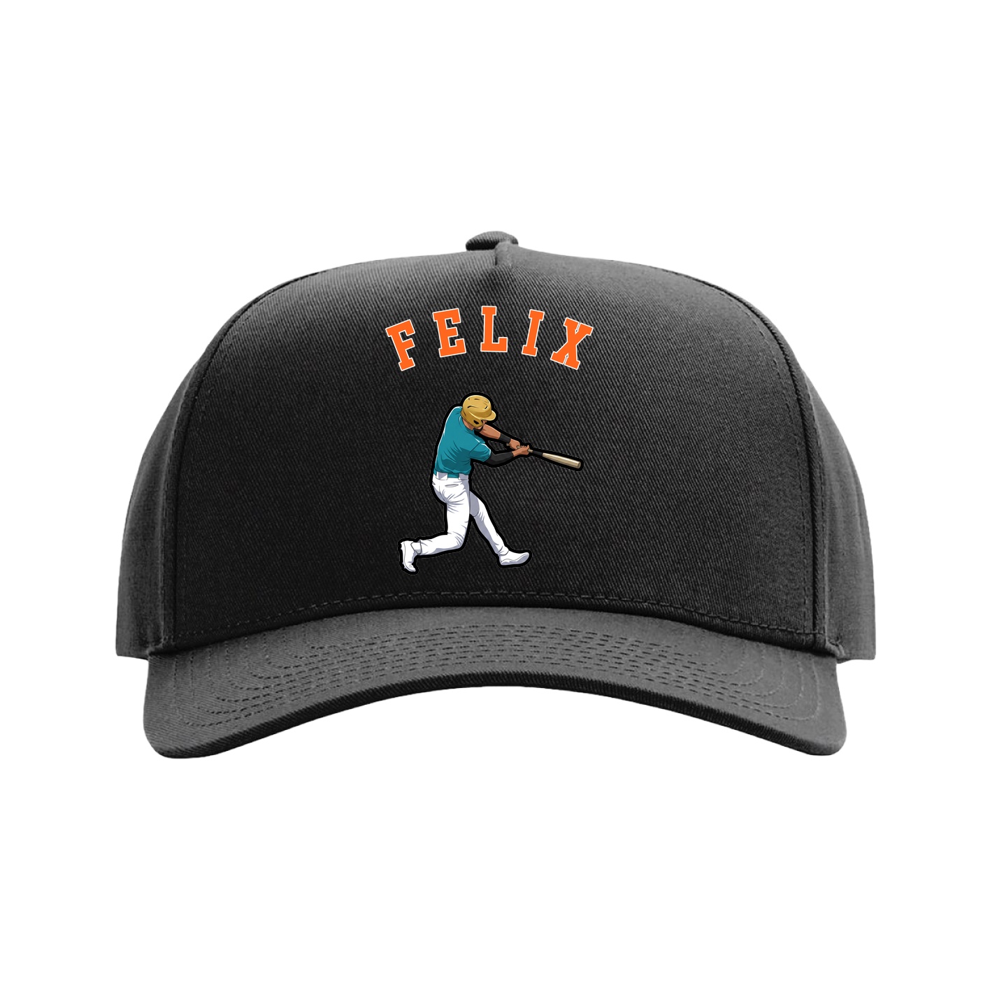 Full Fabric Five-Panel Champ Cap — Shirsey Arch in Black