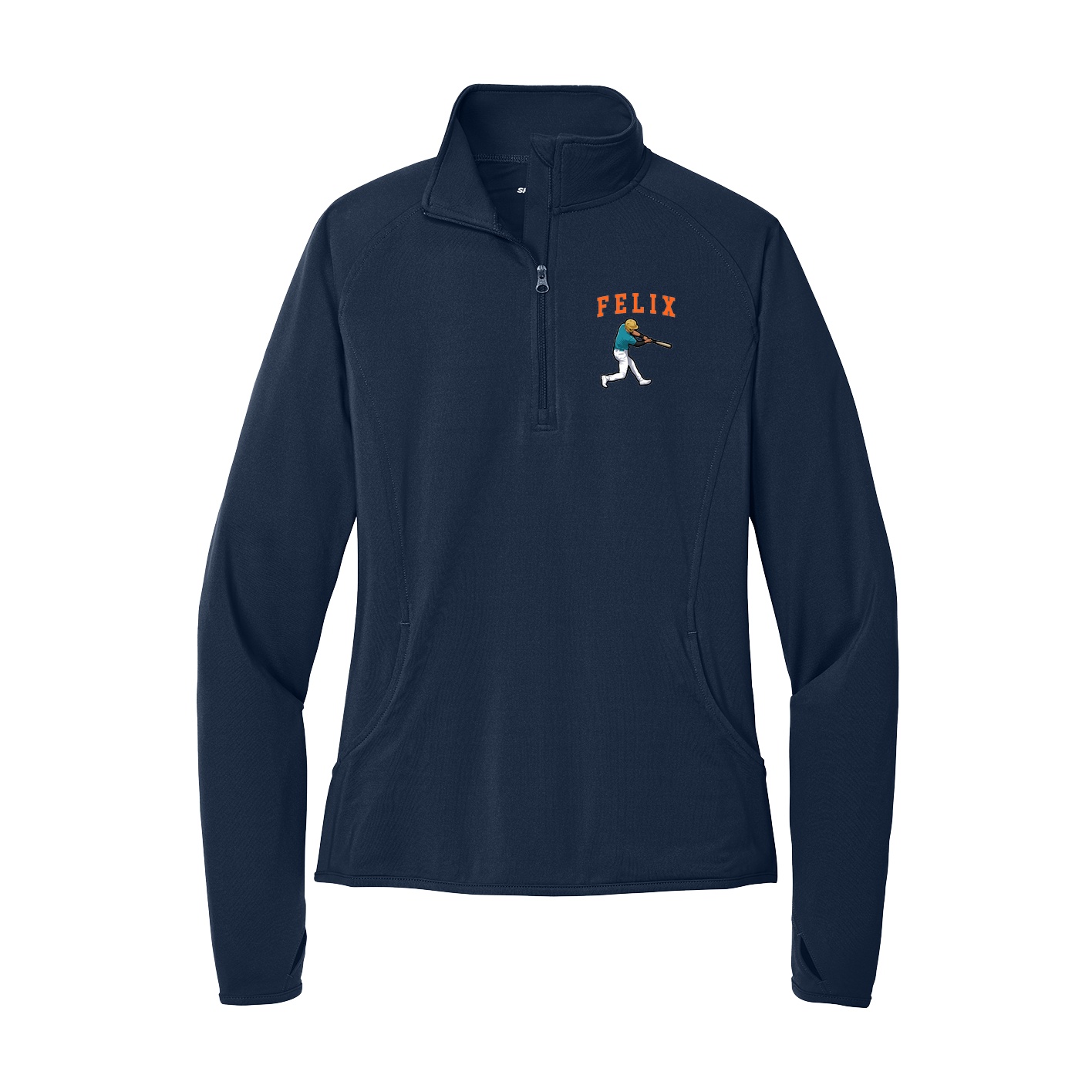 Women's Q-Zip Pullover — Shirsey in Navy
