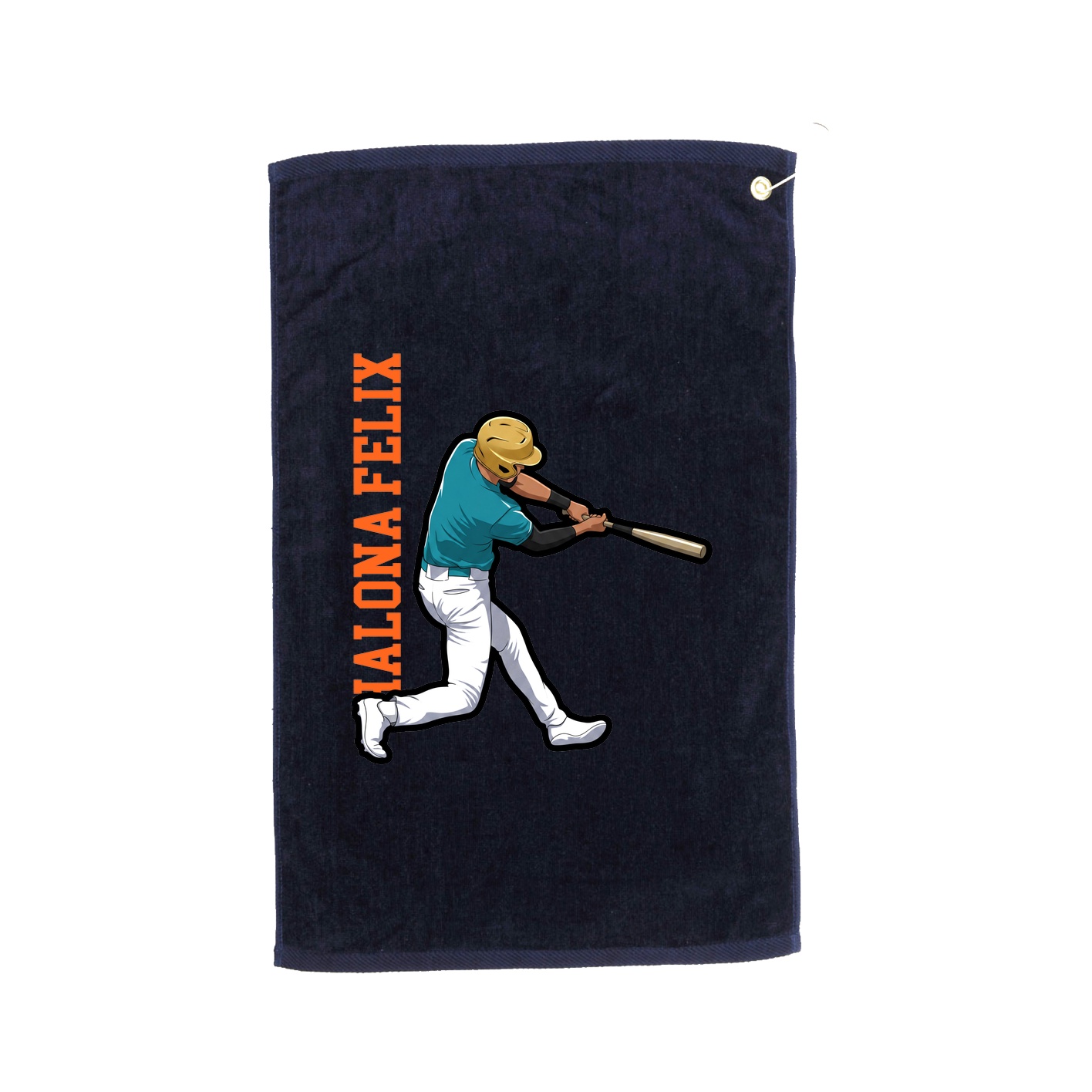 Golf Towel — Name Vertical in Navy