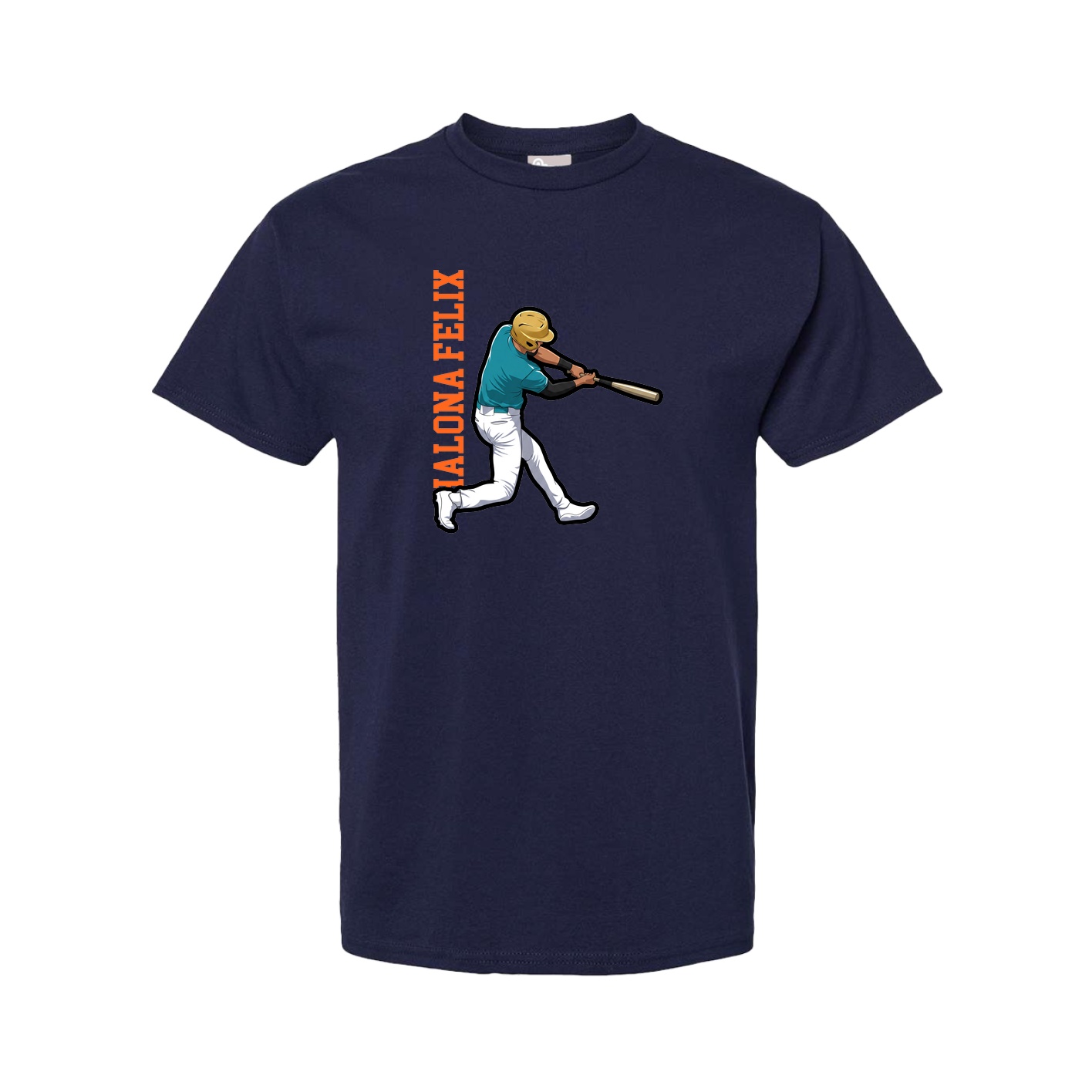 Tee — Name Vertical in Navy