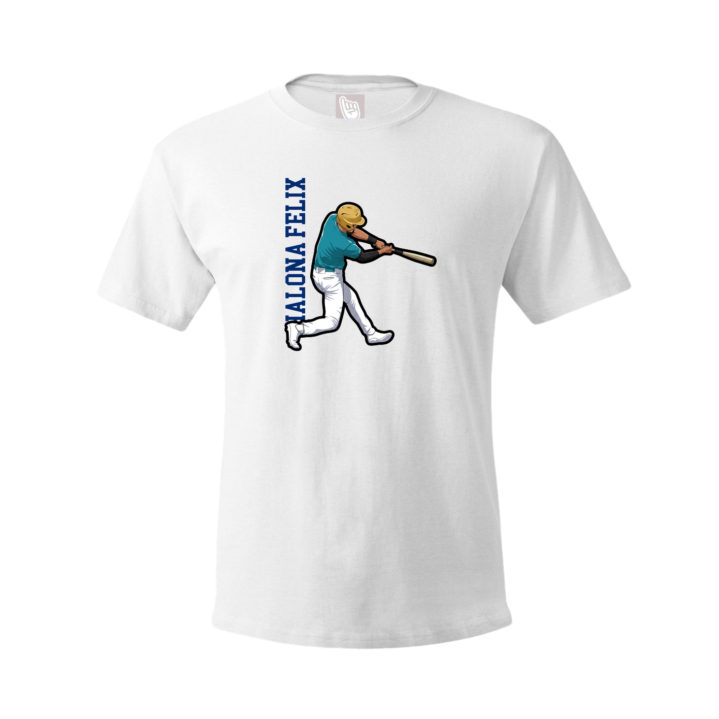 Youth Tee — Name Vertical in White