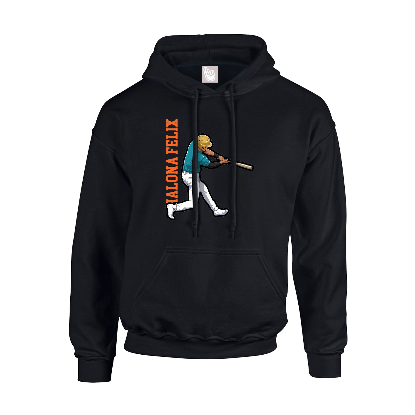 Hoodie — Name Vertical in Black