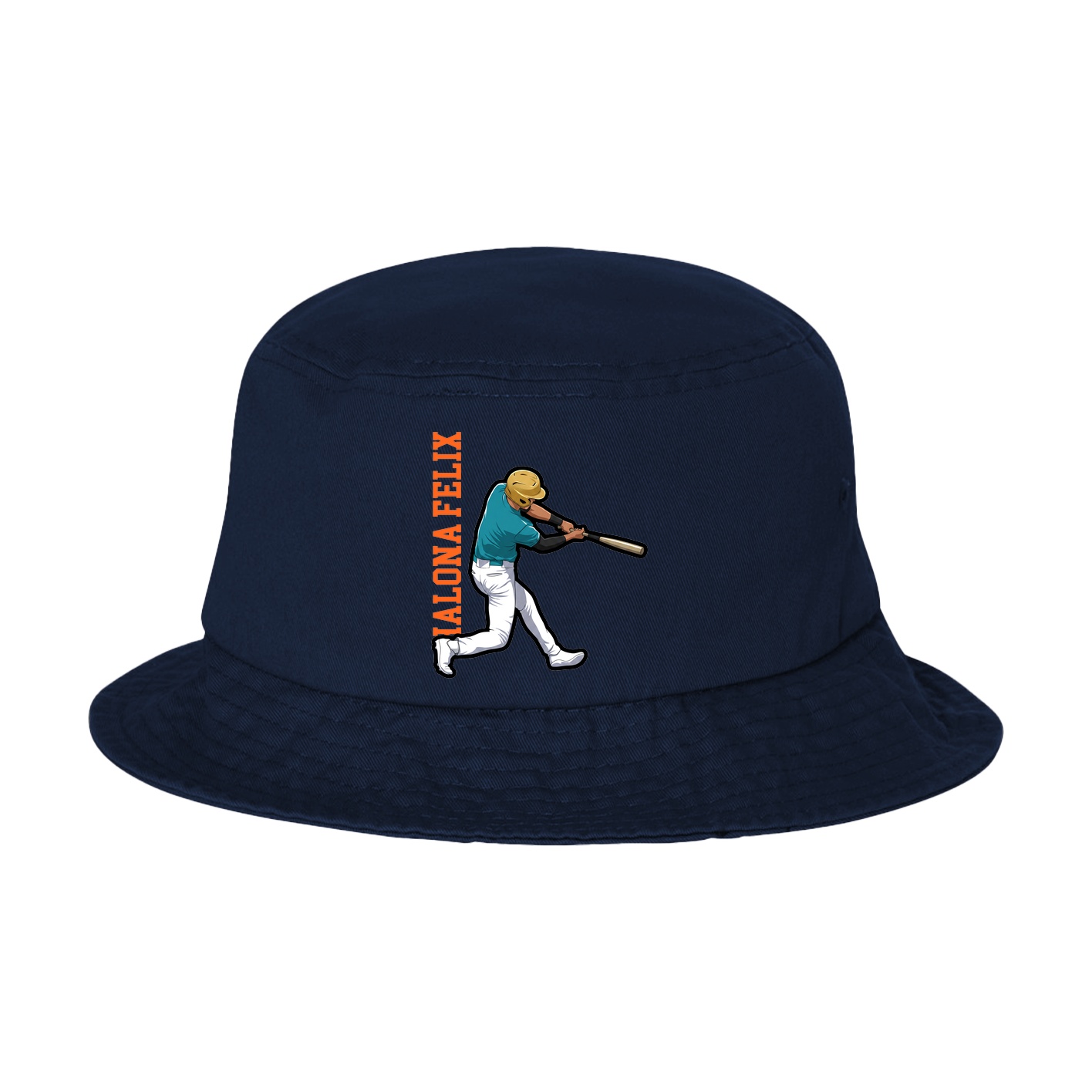 Bucket Cap — Name Vertical in Navy