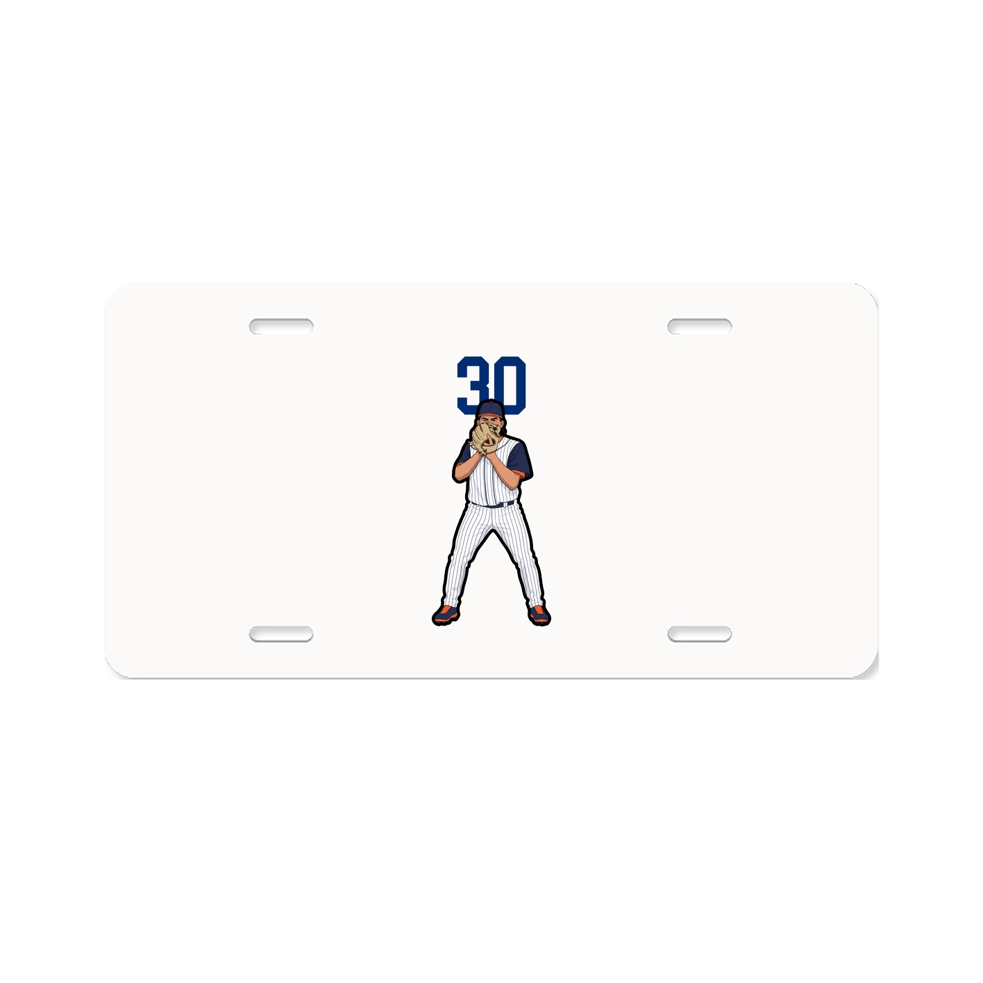 License Plate — Number Top in Classic