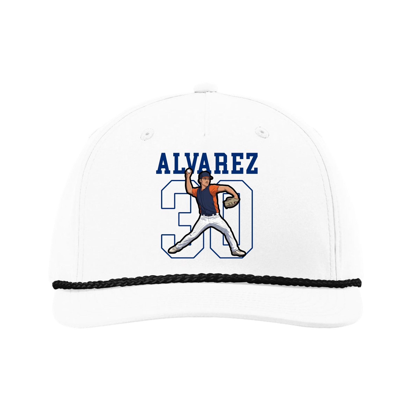 Five-Panel Classic Rope Cap — Shirsey in White