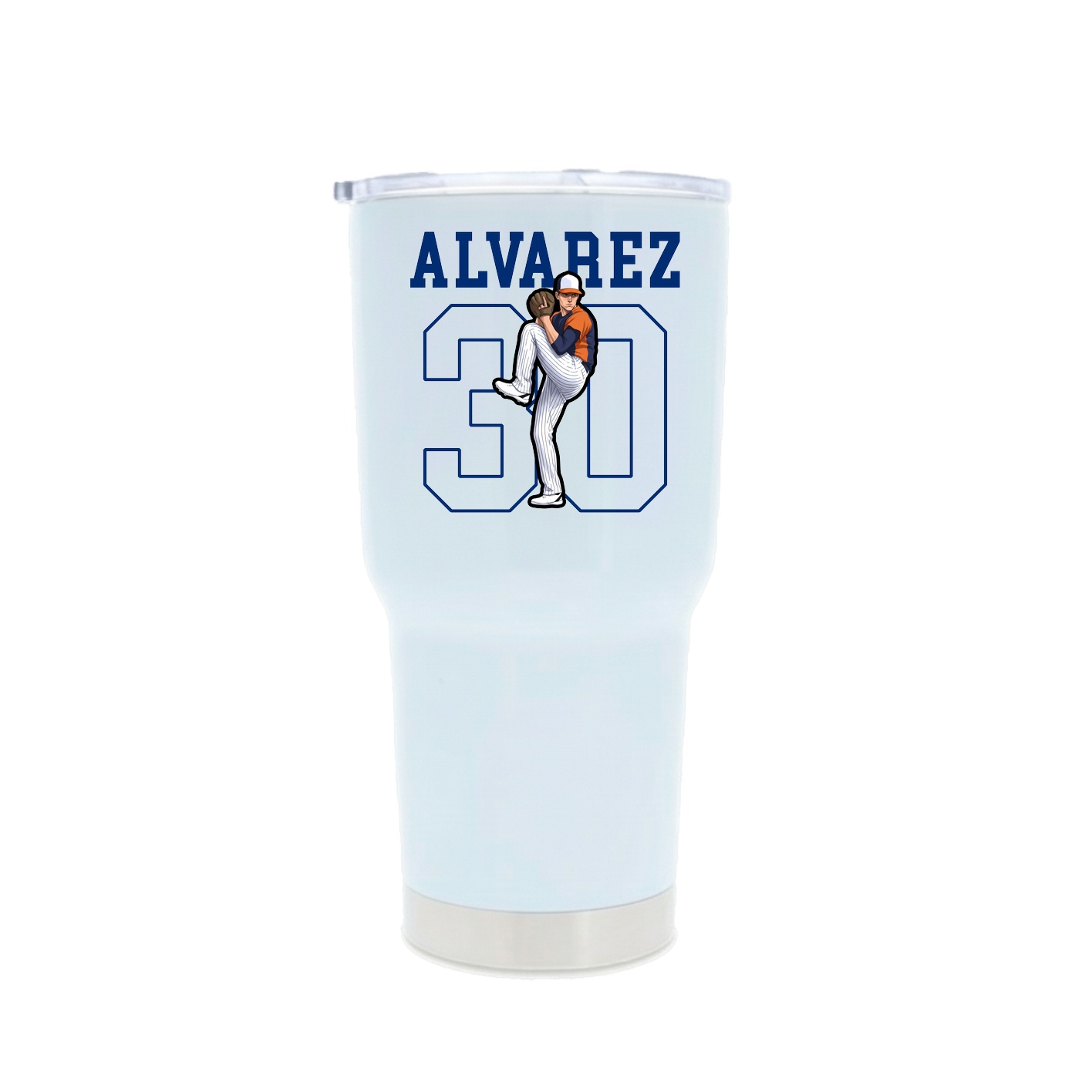 30oz Stainless Steel Tumbler — Shirsey in White