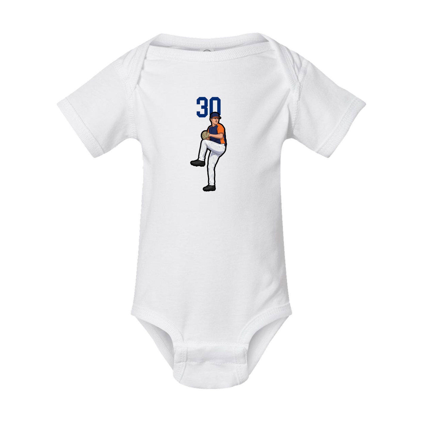 Baby Onesie — Number Top in White