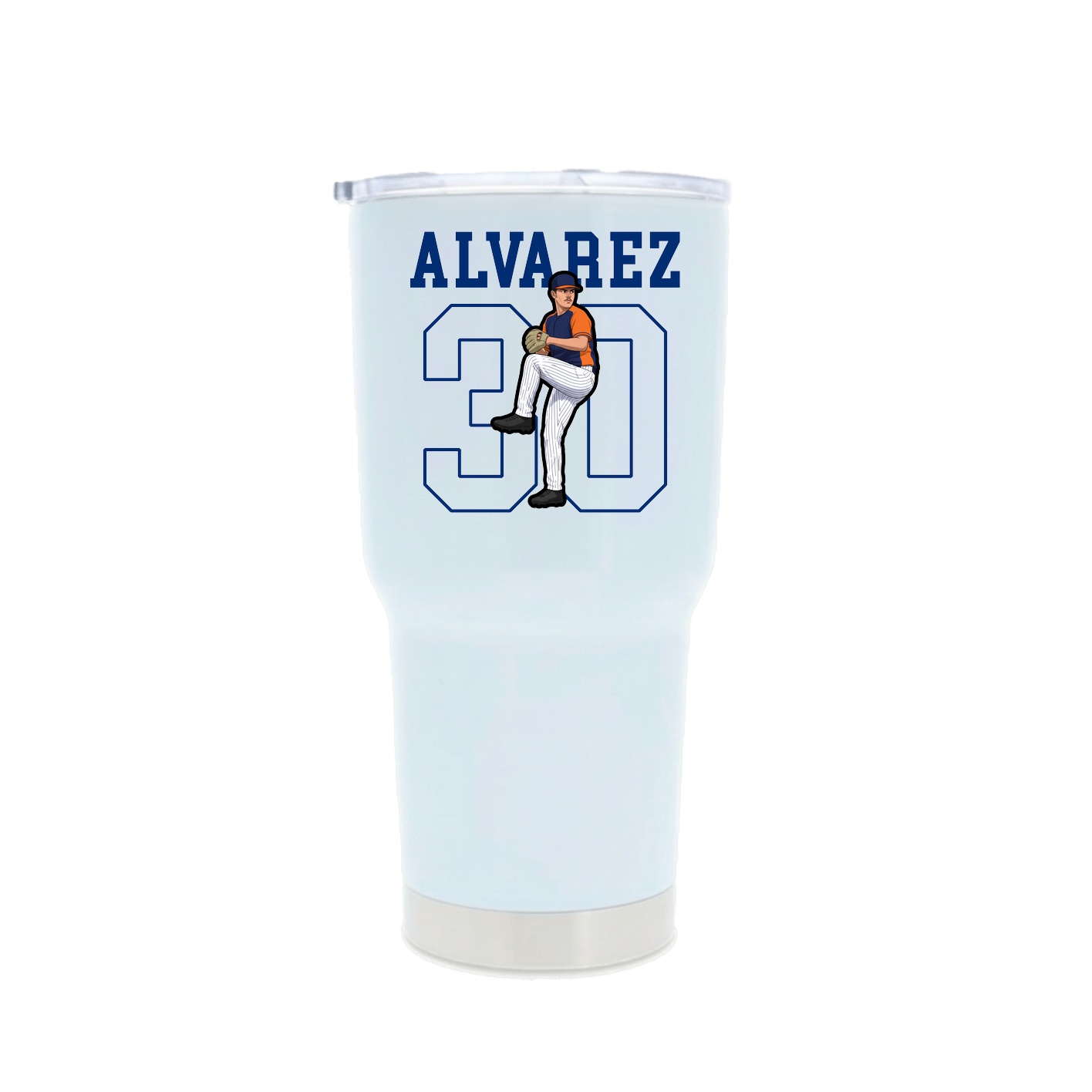 30oz Stainless Steel Tumbler — Shirsey in White