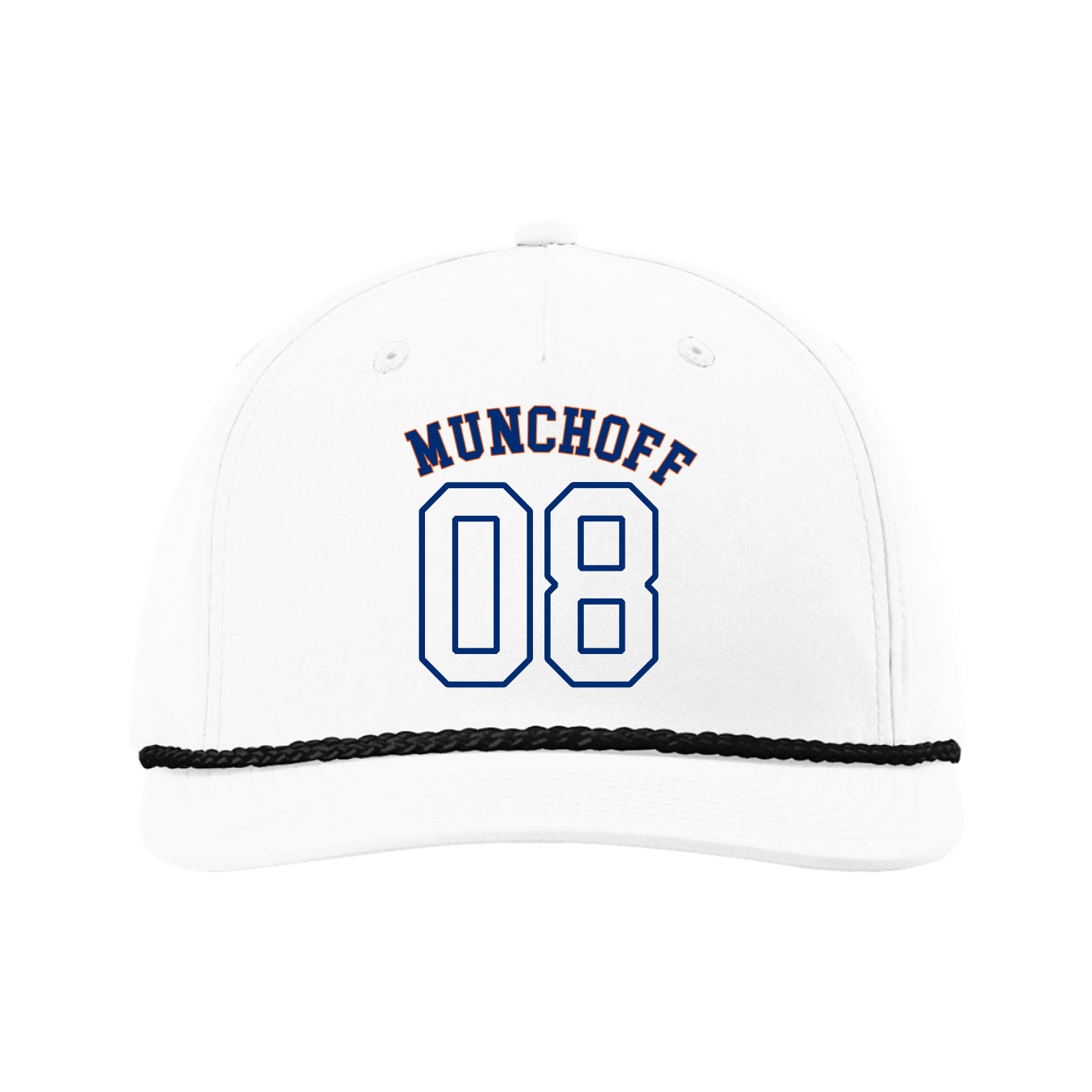 Five-Panel Classic Rope Cap — Shirsey Arch in White