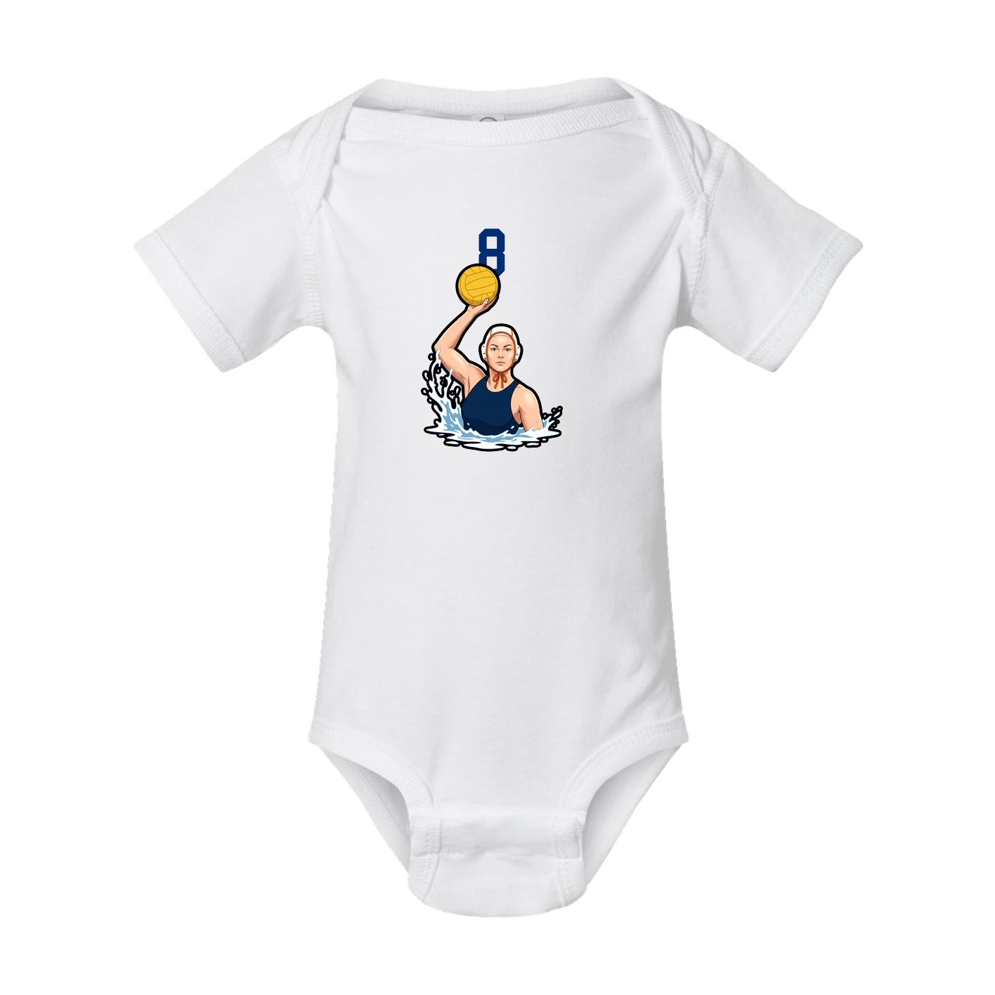 Baby Onesie — Number Top in White