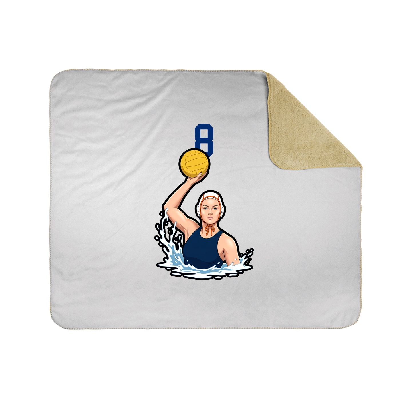 Throw Blanket — Number Top in White
