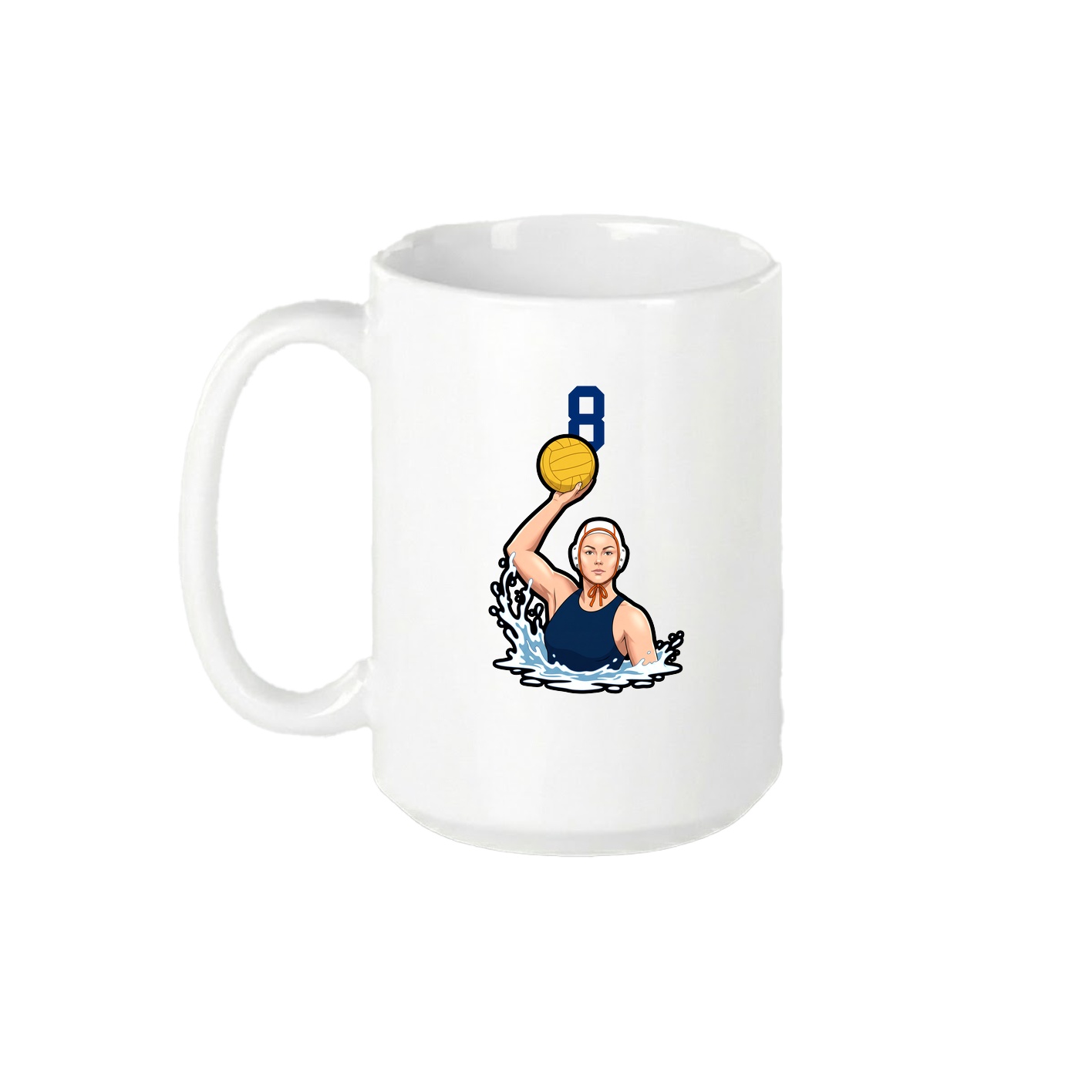 15oz Coffee Mug — Number Top in White