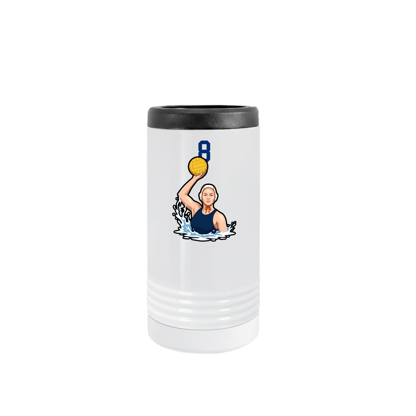 Slim Beverage Holder — Number Top in White