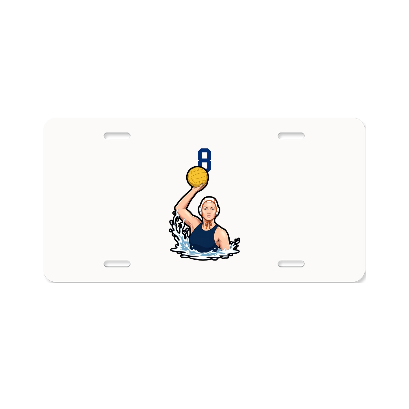 License Plate — Number Top in Classic