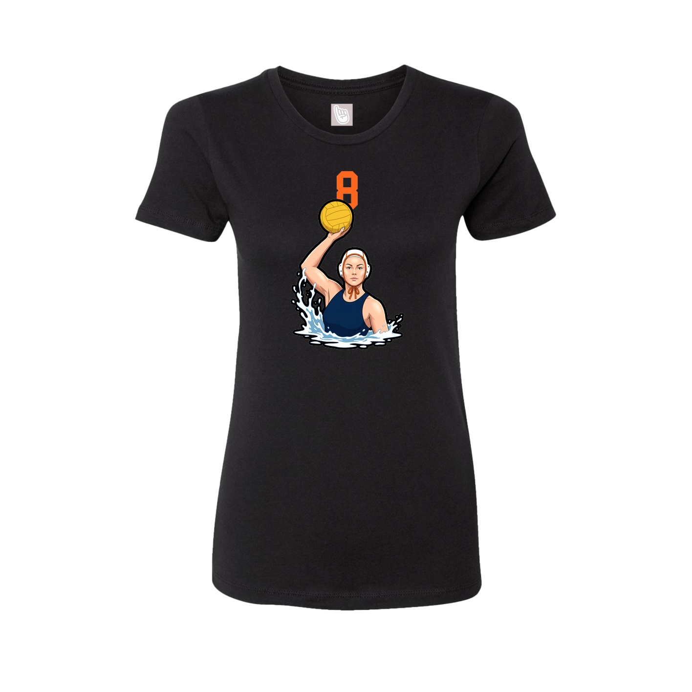 Womens Tee — Number Top in Black