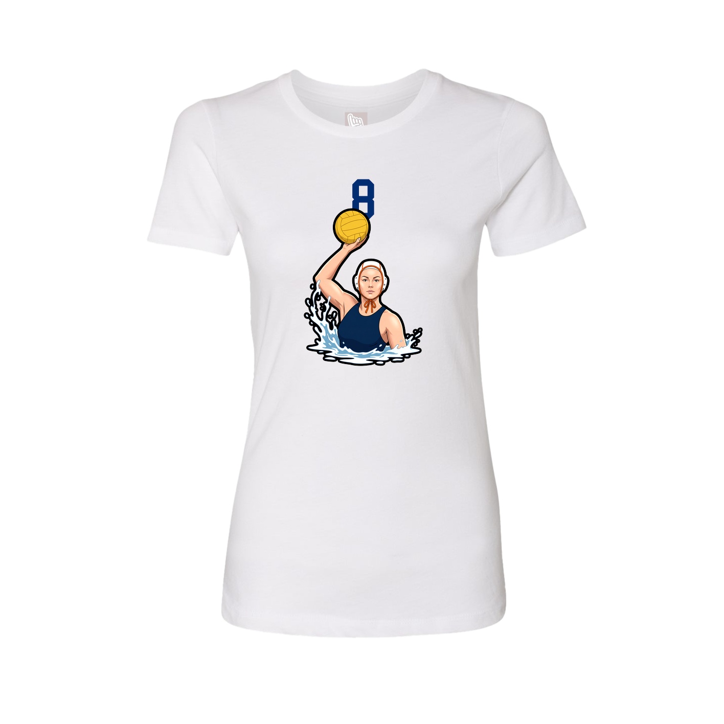Womens Tee — Number Top in White