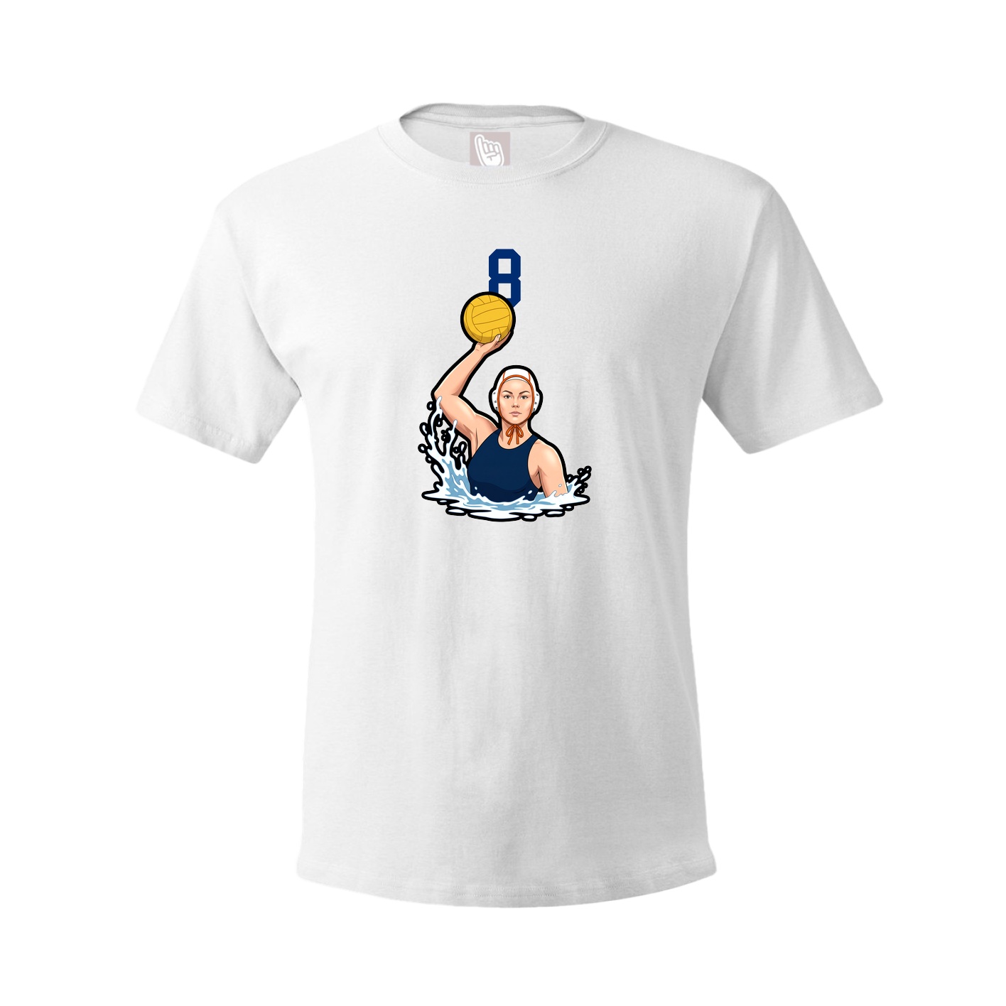 Youth Tee — Number Top in White