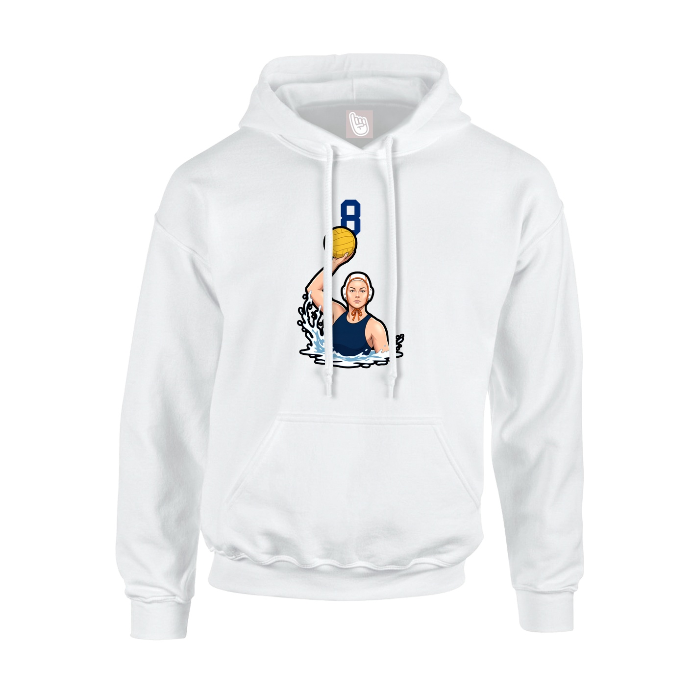 Hoodie — Number Top in White