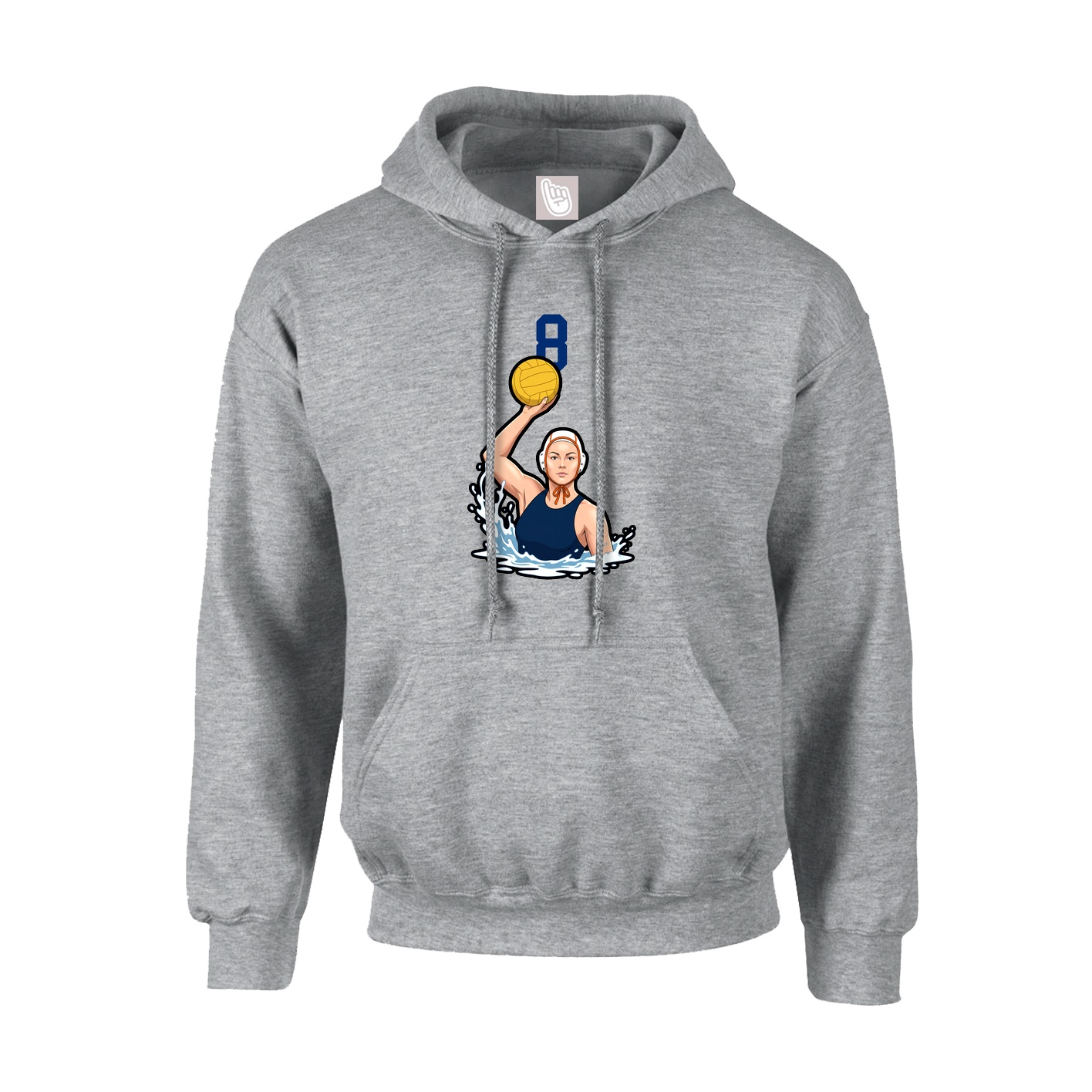Youth Hoodie — Number Top in Grey