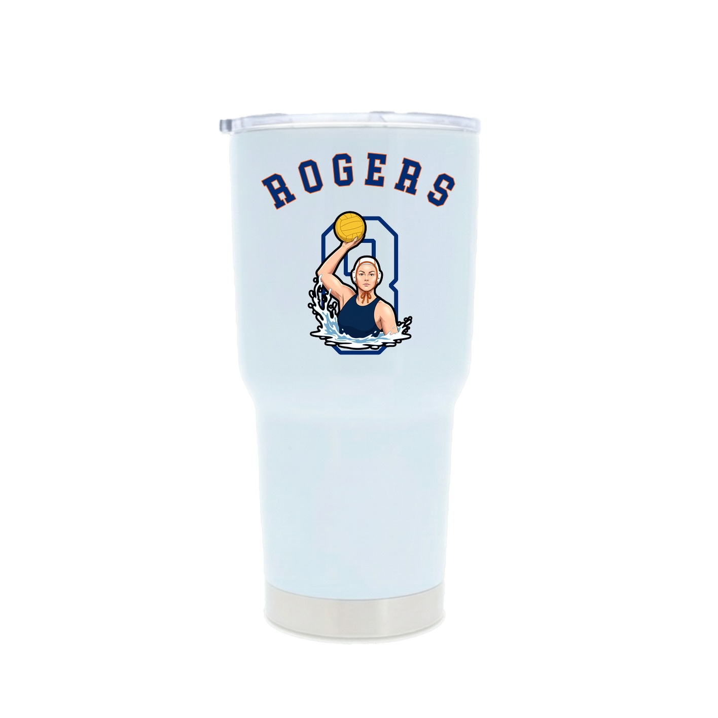 30oz Stainless Steel Tumbler — Shirsey Arch in White