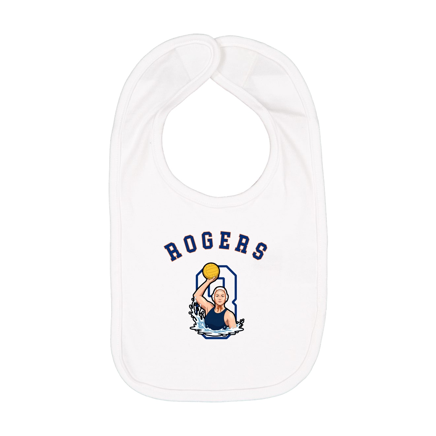Infant Bib — Shirsey Arch in White