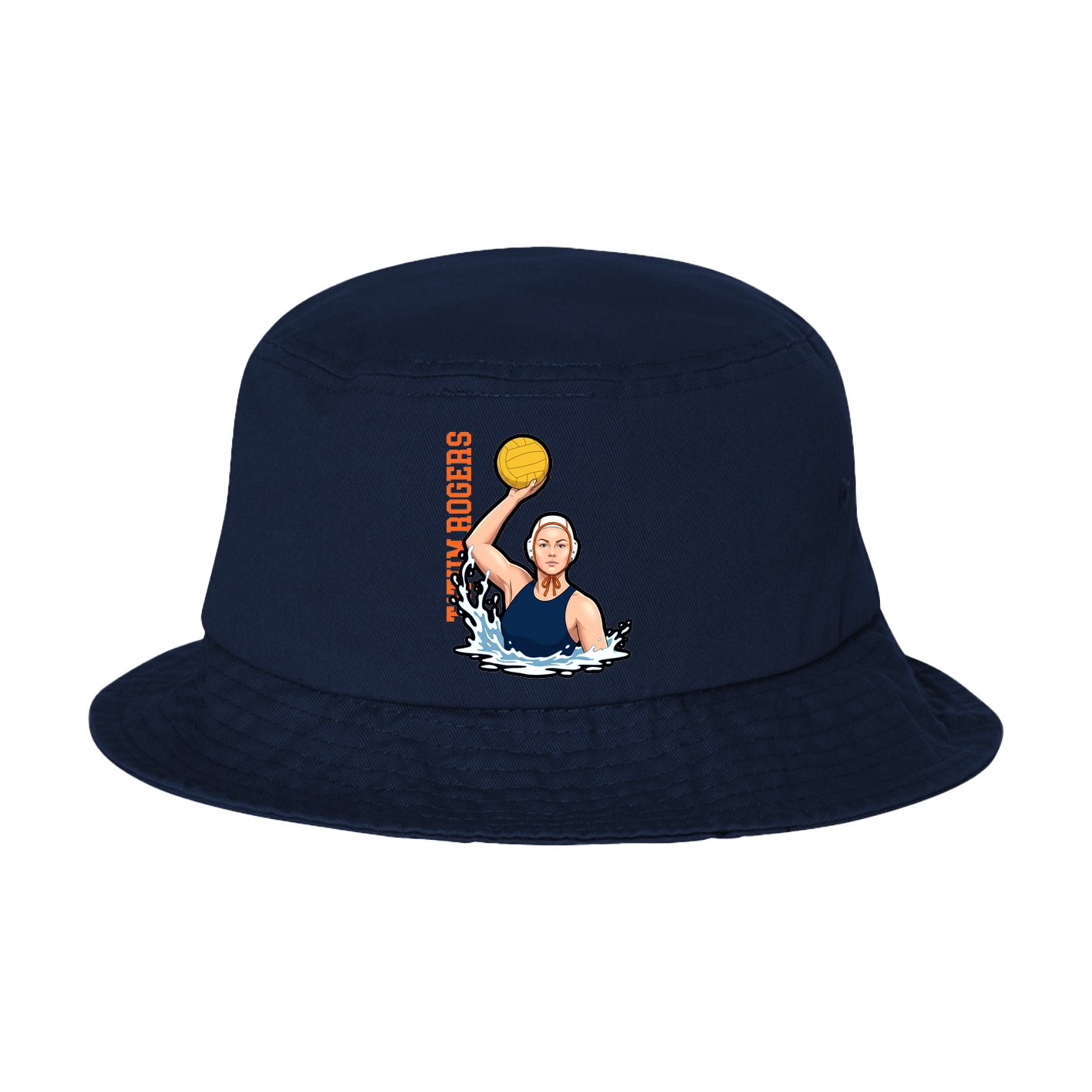 Bucket Cap — Name Vertical in Navy