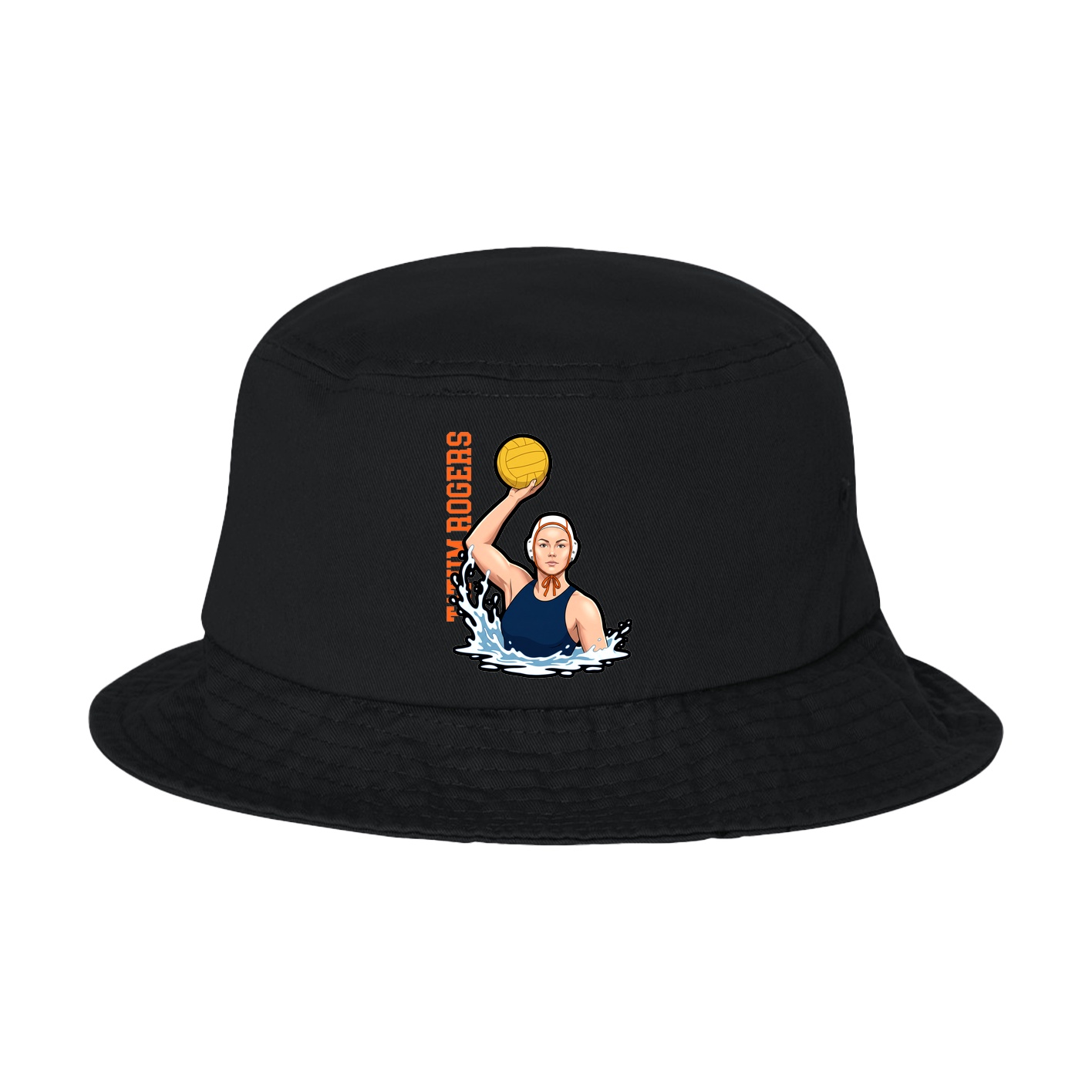 Bucket Cap — Name Vertical in Black