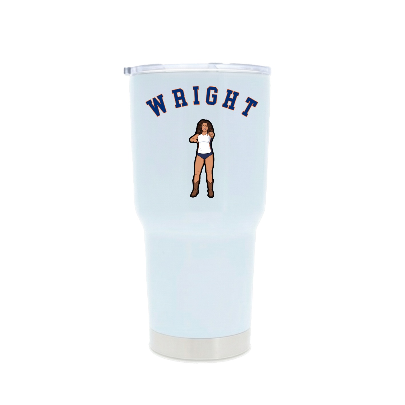30oz Stainless Steel Tumbler — Shirsey Arch in White