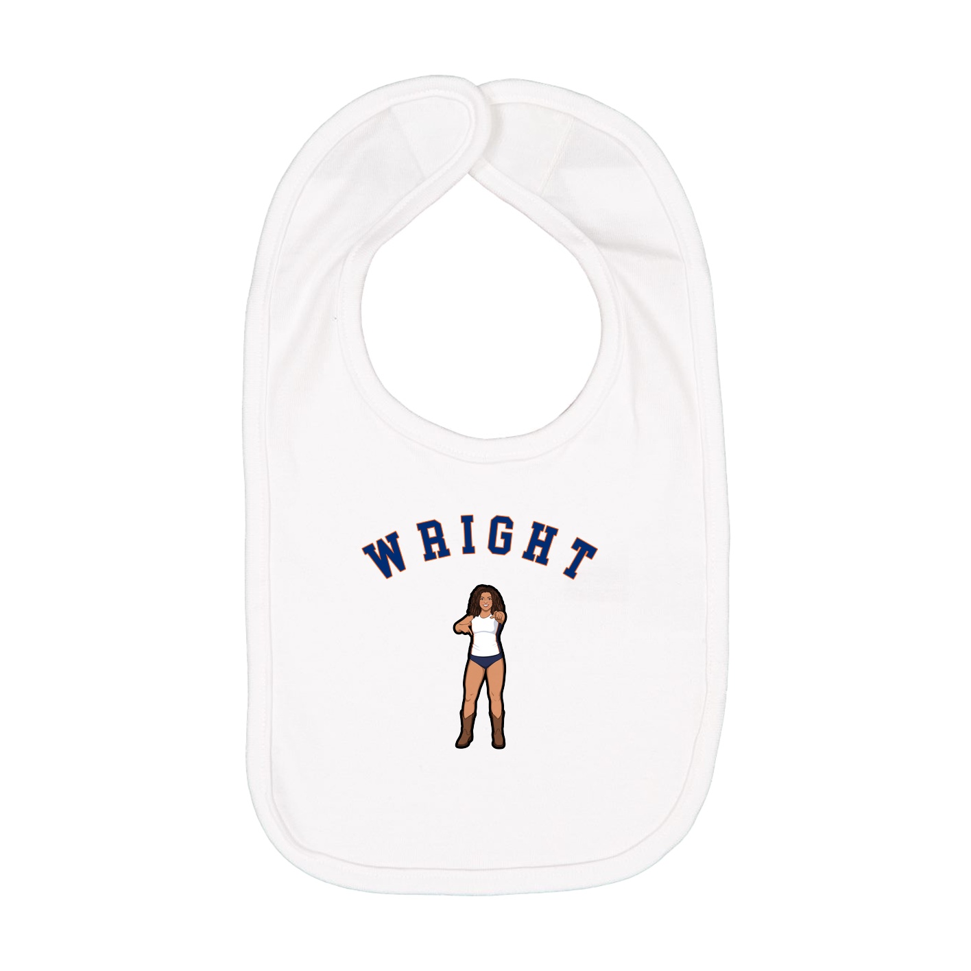 Infant Bib — Shirsey Arch in White