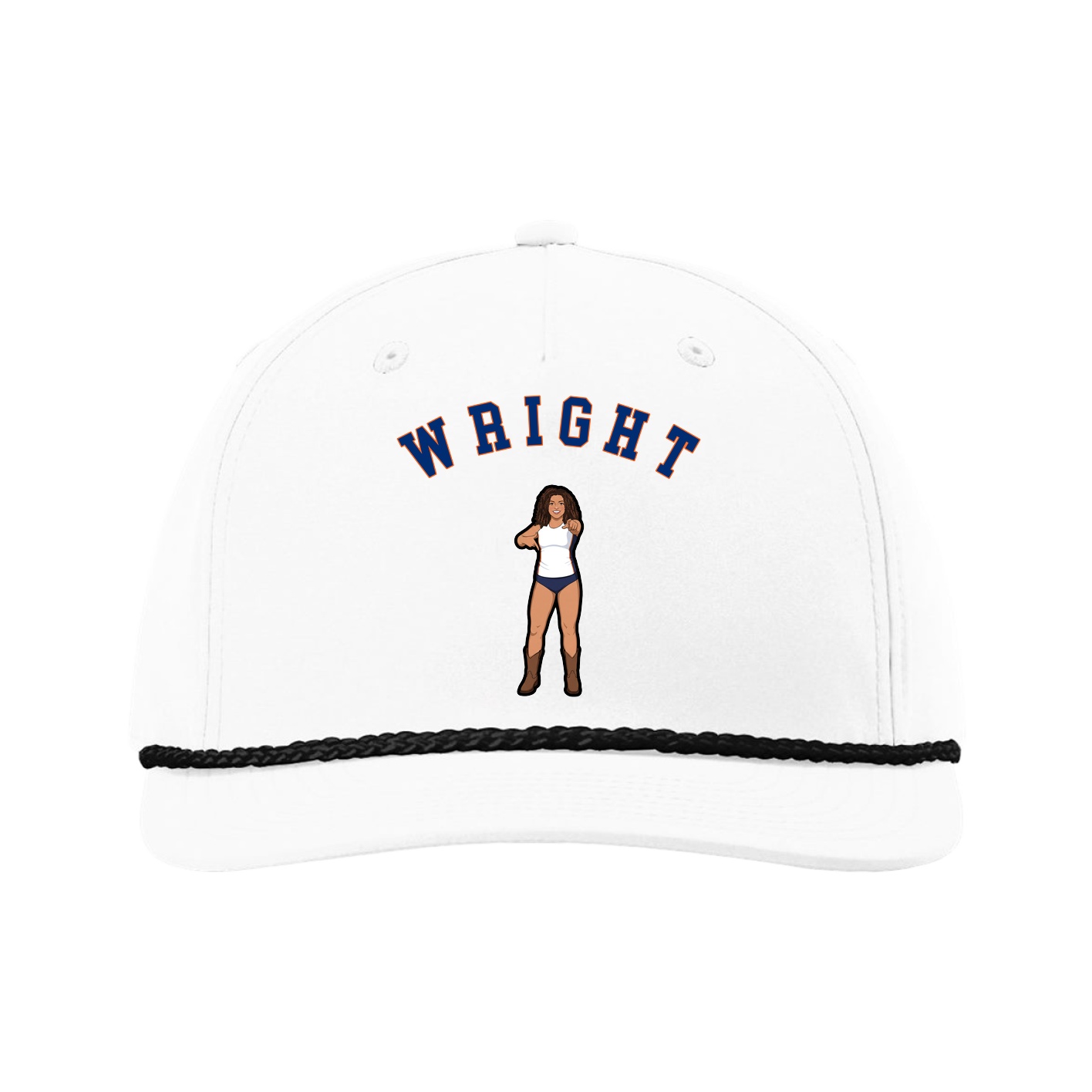 Five-Panel Classic Rope Cap — Shirsey Arch in White