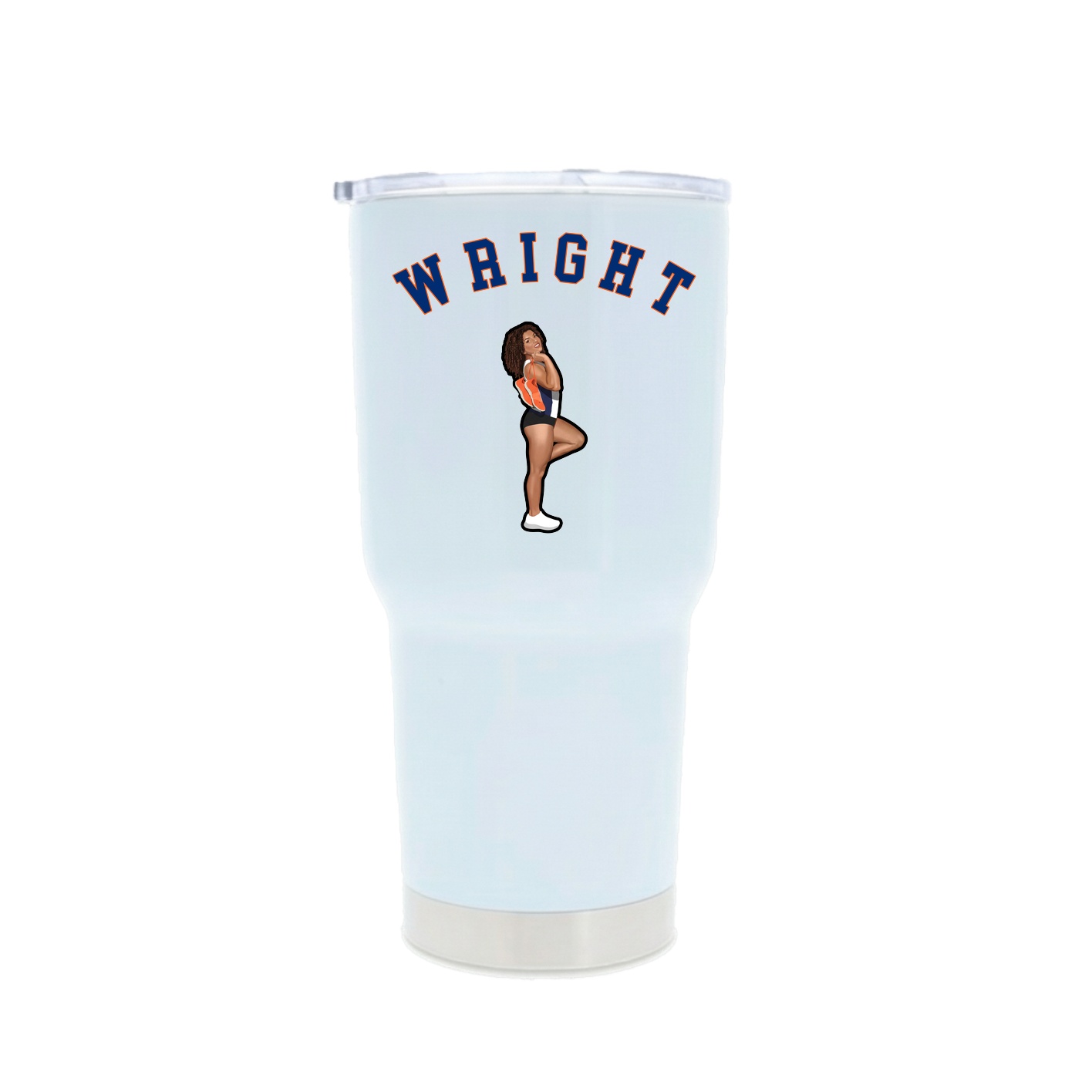 30oz Stainless Steel Tumbler — Shirsey Arch in White